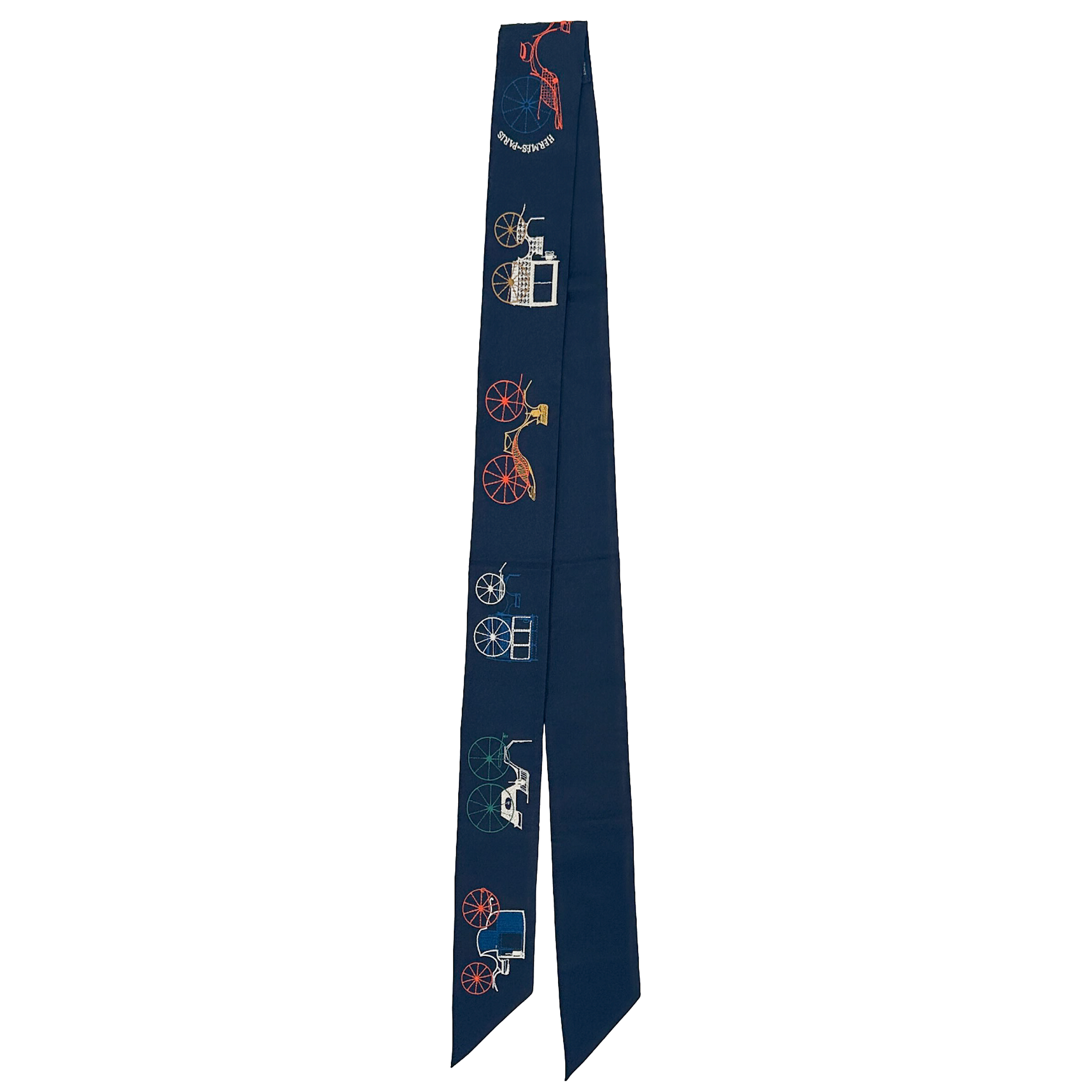 Hermès A Toute Berline ! Embroidered Long Twilly