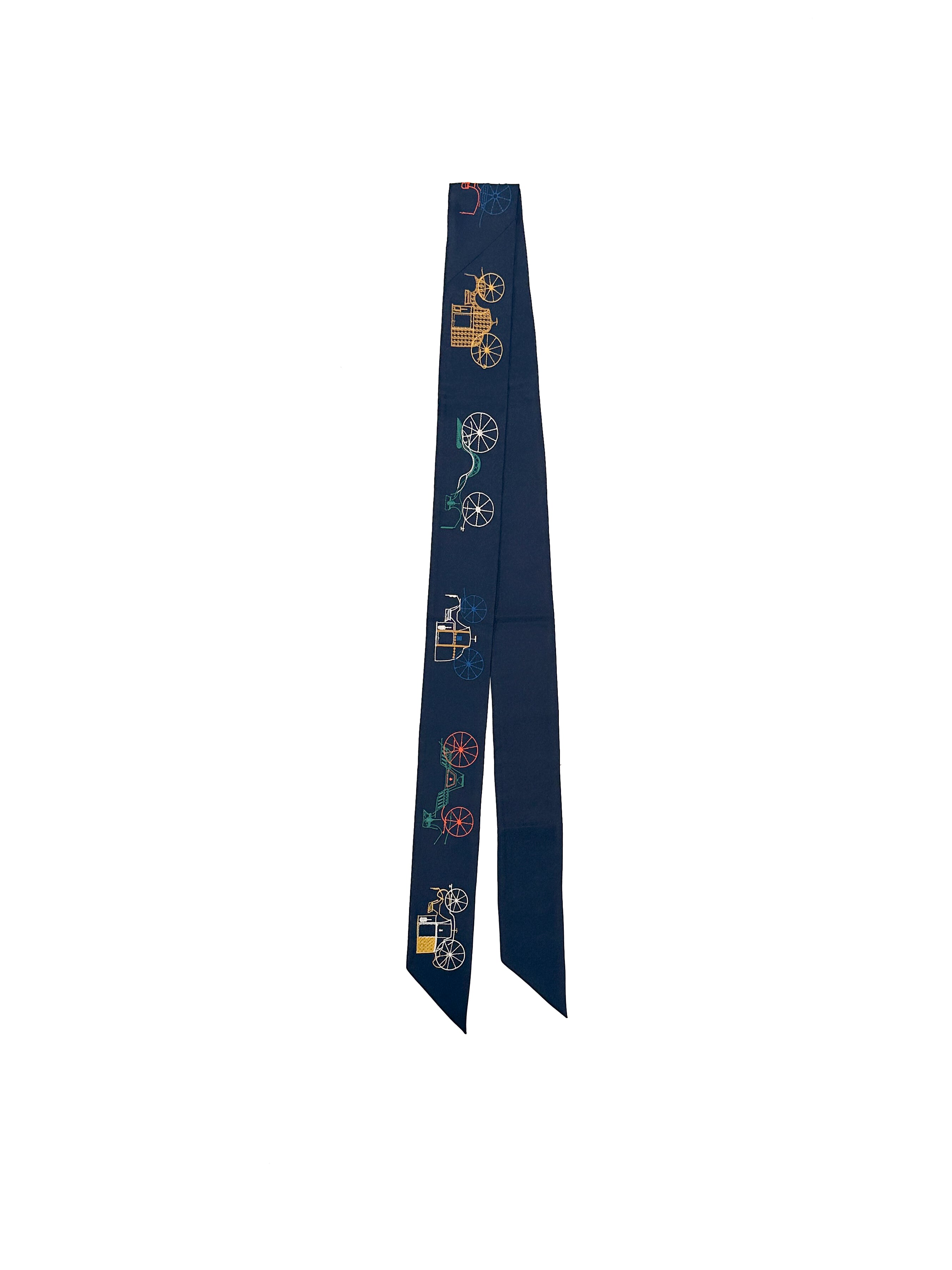 Hermès A Toute Berline ! Embroidered Long Twilly