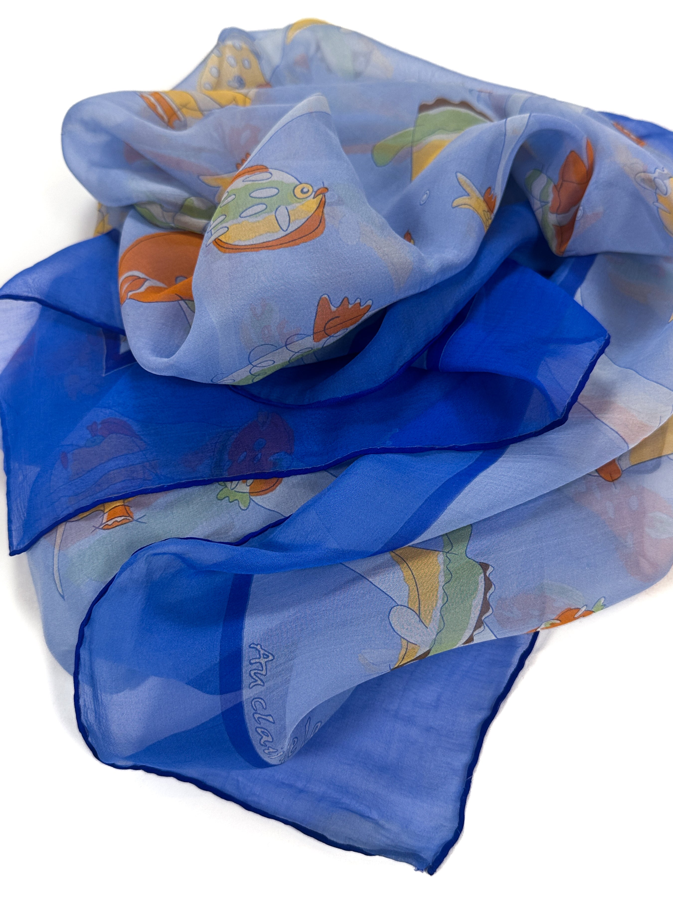 Hermès Au Clair de la Mer Mousseline 90