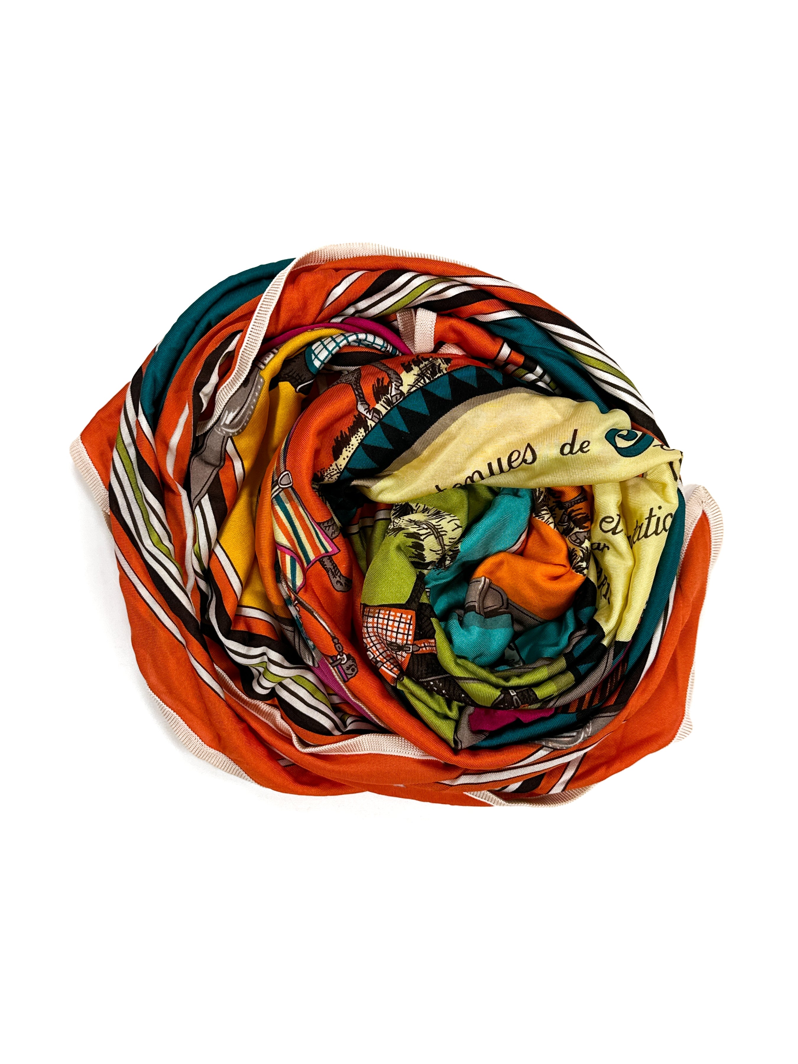 Hermès Couvertures et Tenues de Jour Jersey Silk Triangle