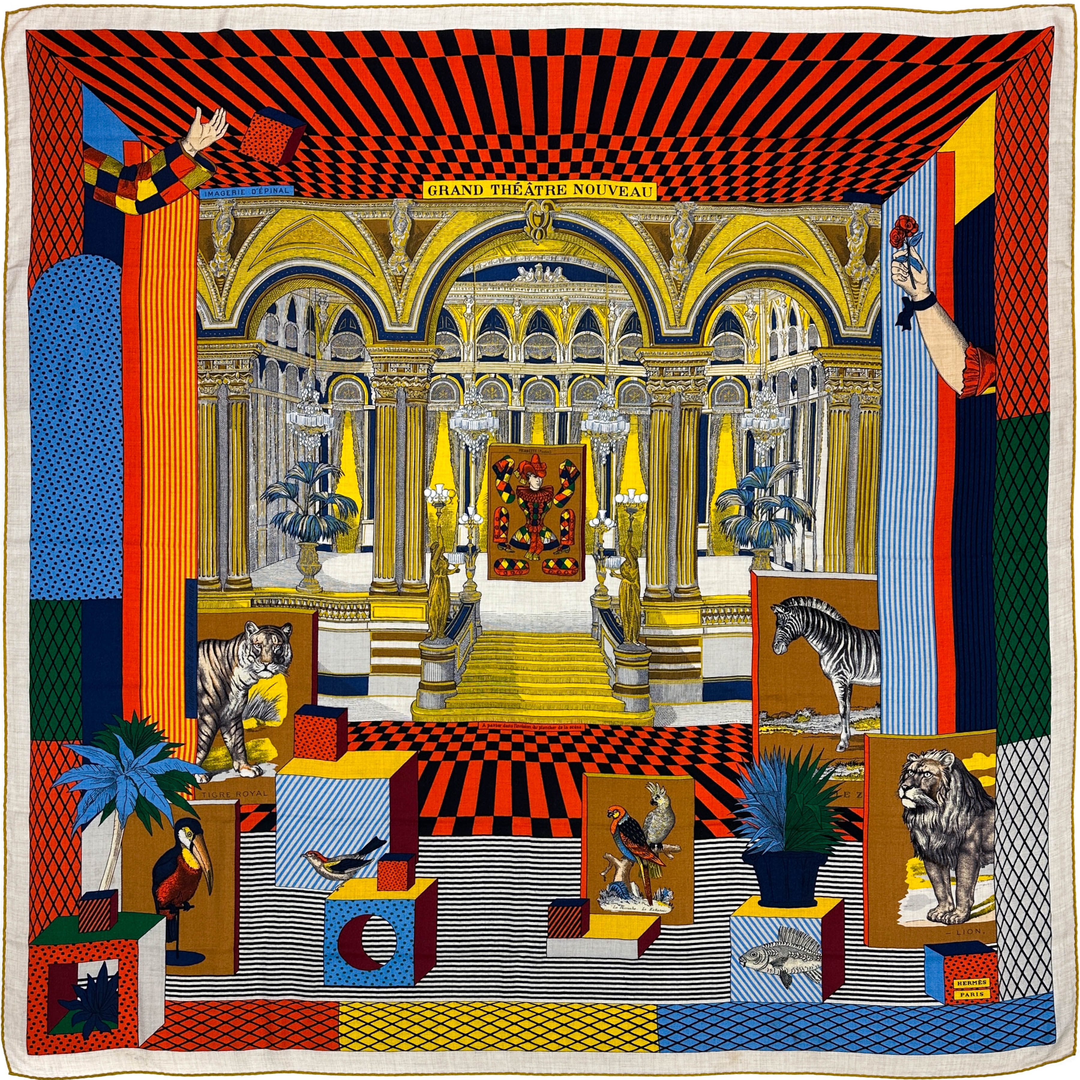 Hermès Grand Théâtre Nouveau Cashmere Silk 140