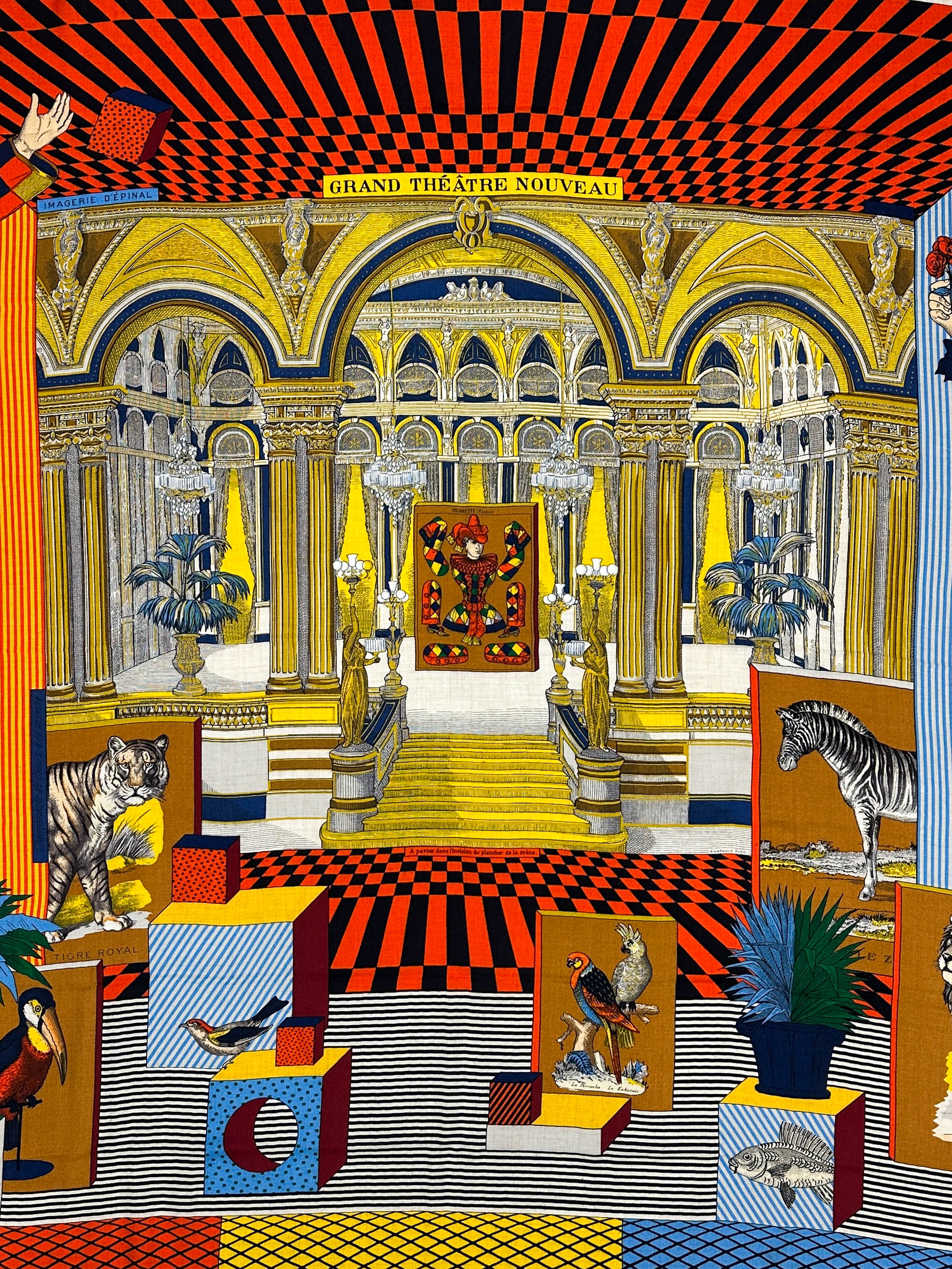 Hermès Grand Théâtre Nouveau Cashmere Silk 140