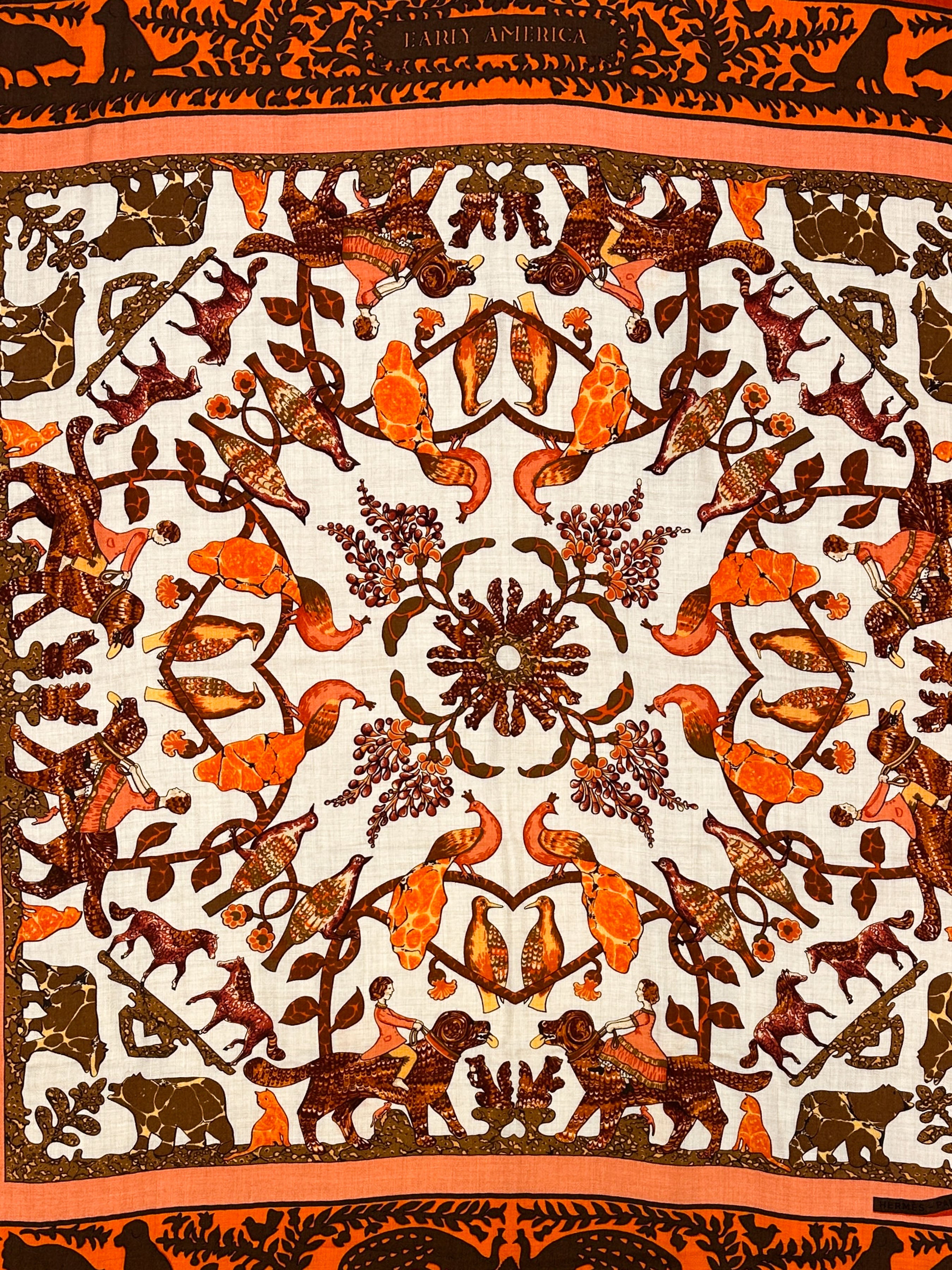 Hermès Early America Cashmere Silk 140