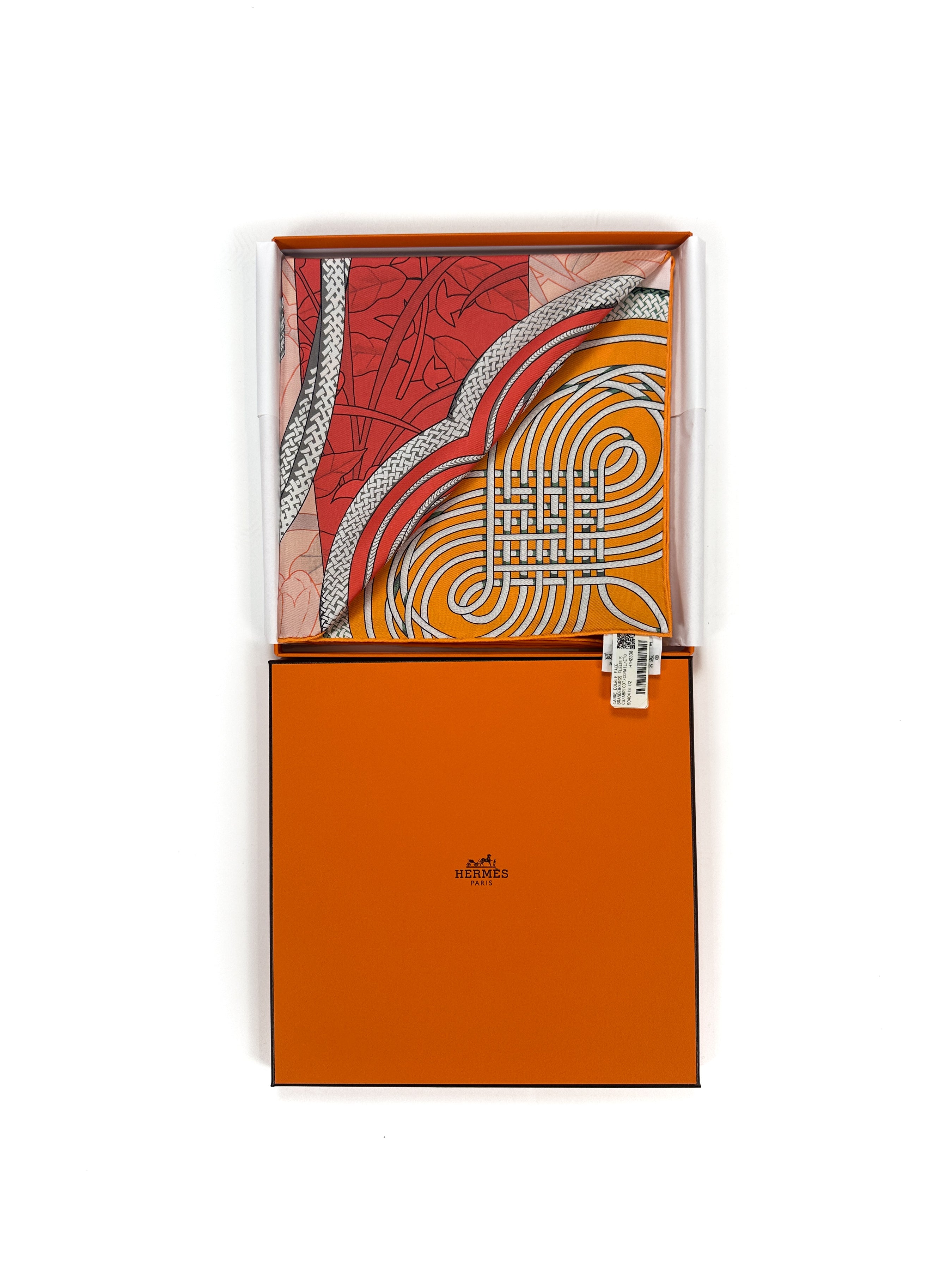エルメス カレ90 ダブルフェイス BRANDEBOURGS FLEURIS新品 Hermès Brandebourgs Fleuris Double Face 90