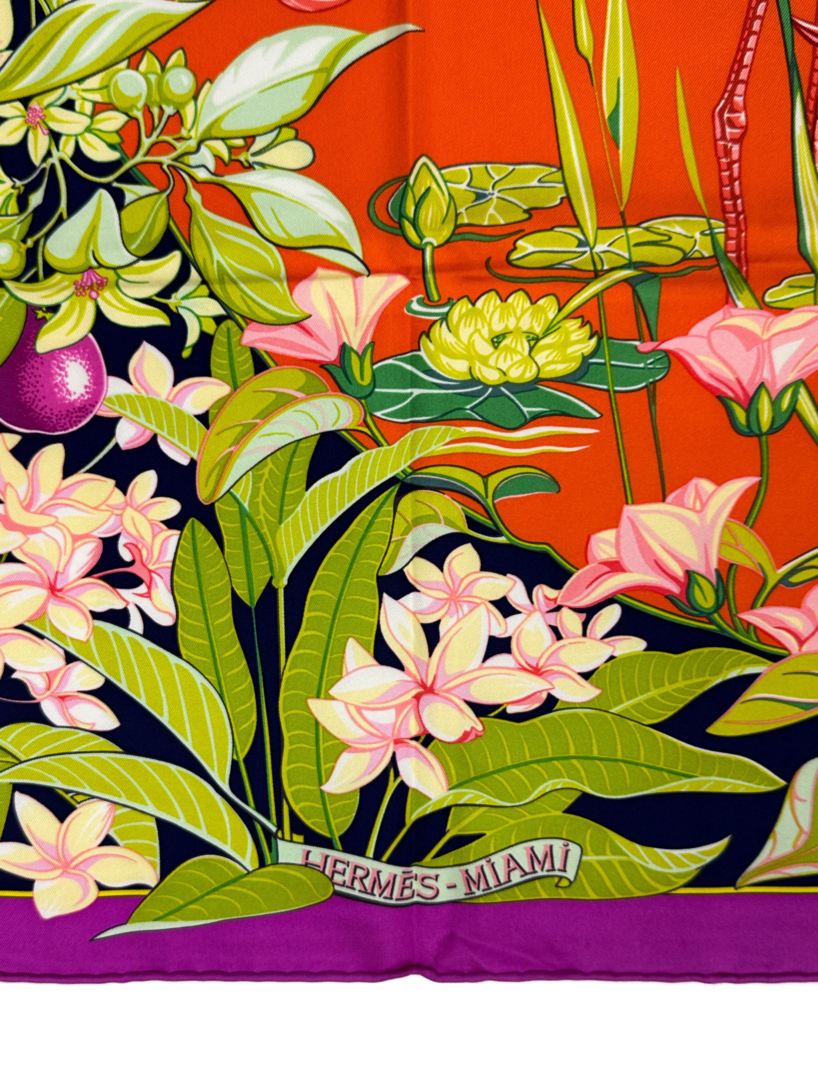 Hermès Limited Edition Miami Design District Flamingo Party 90