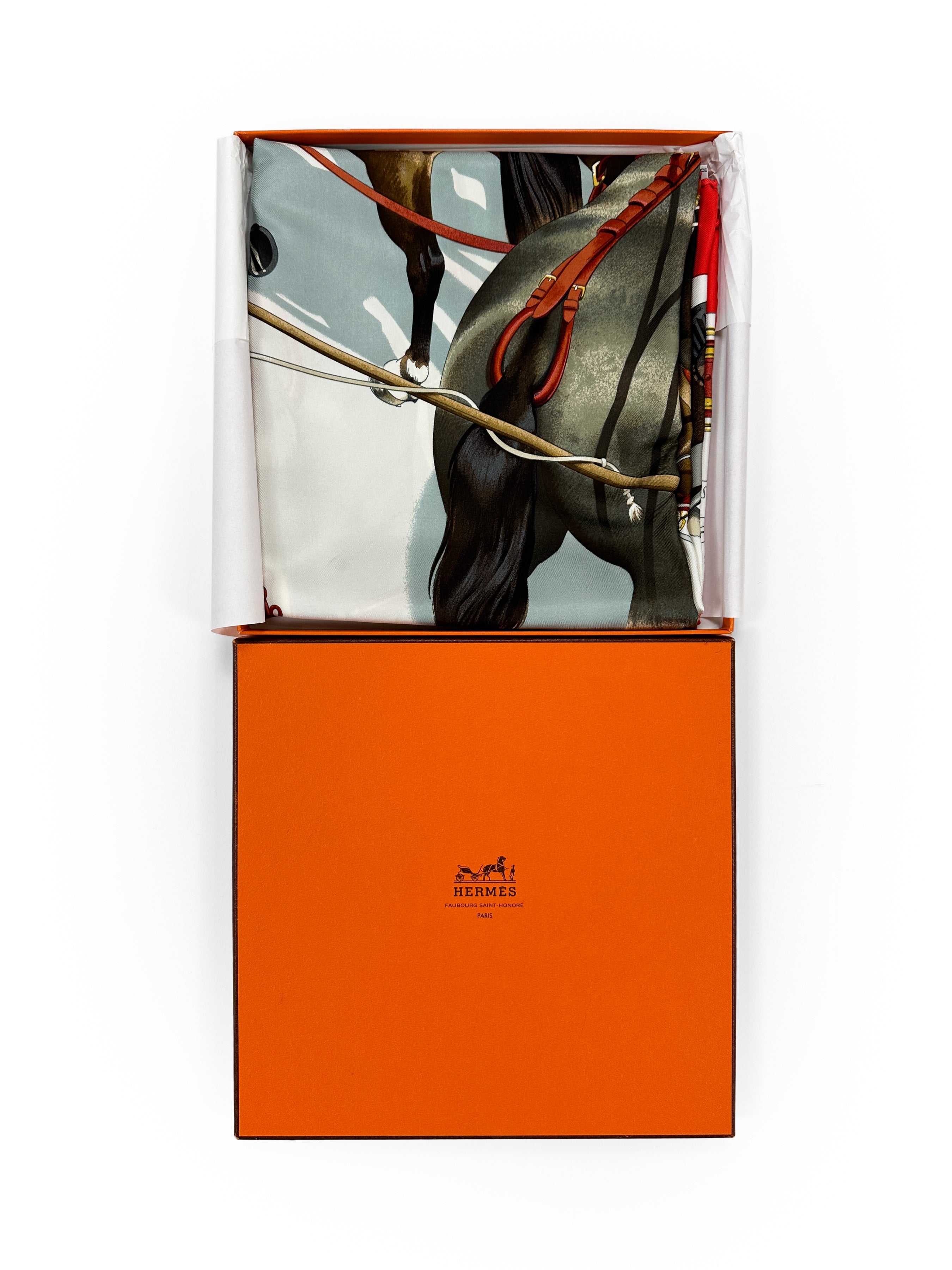 Hermès Attelage en Arbalete 90