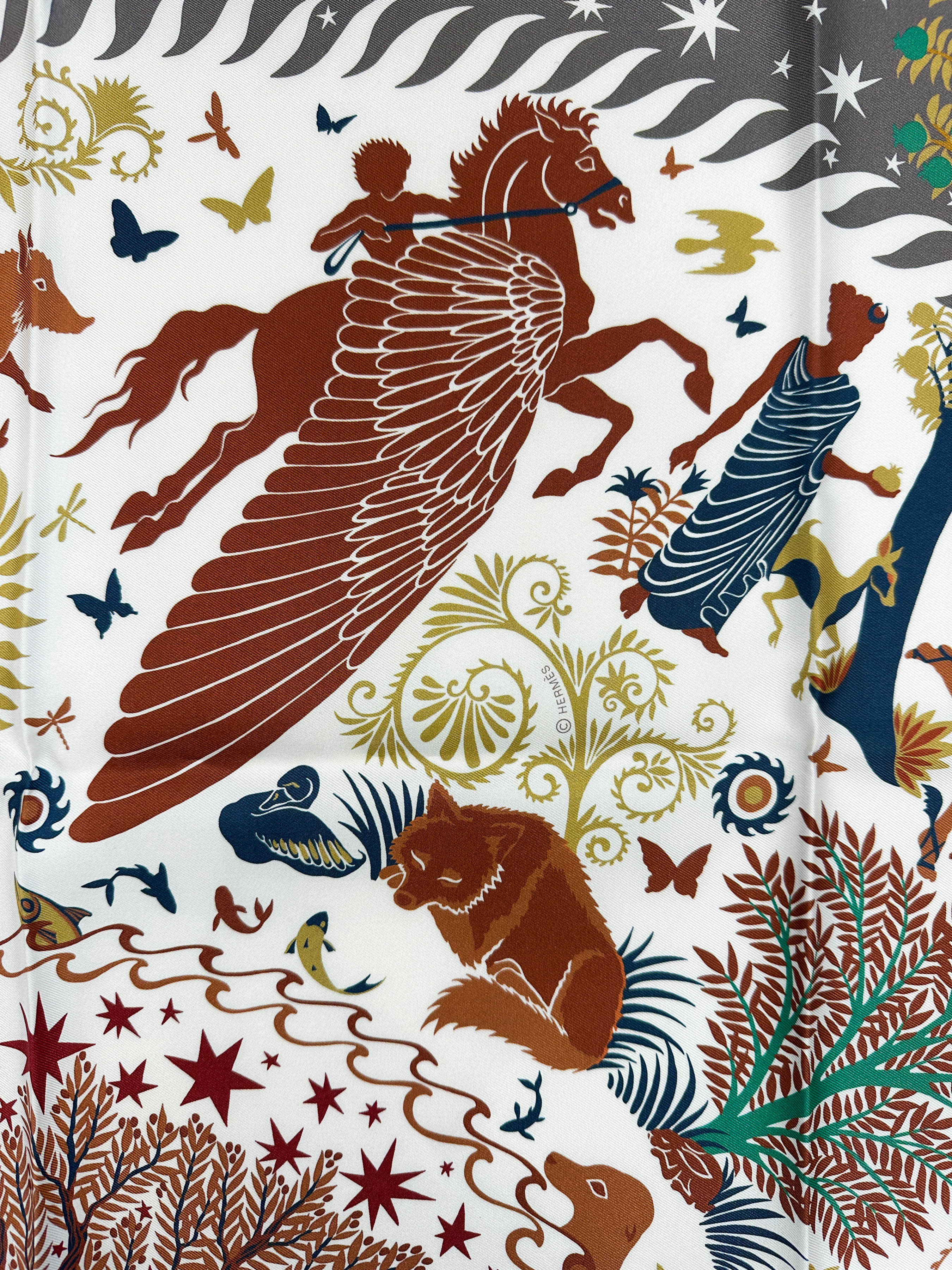 Hermès Sous le Charme d'Orphée Double Face 90