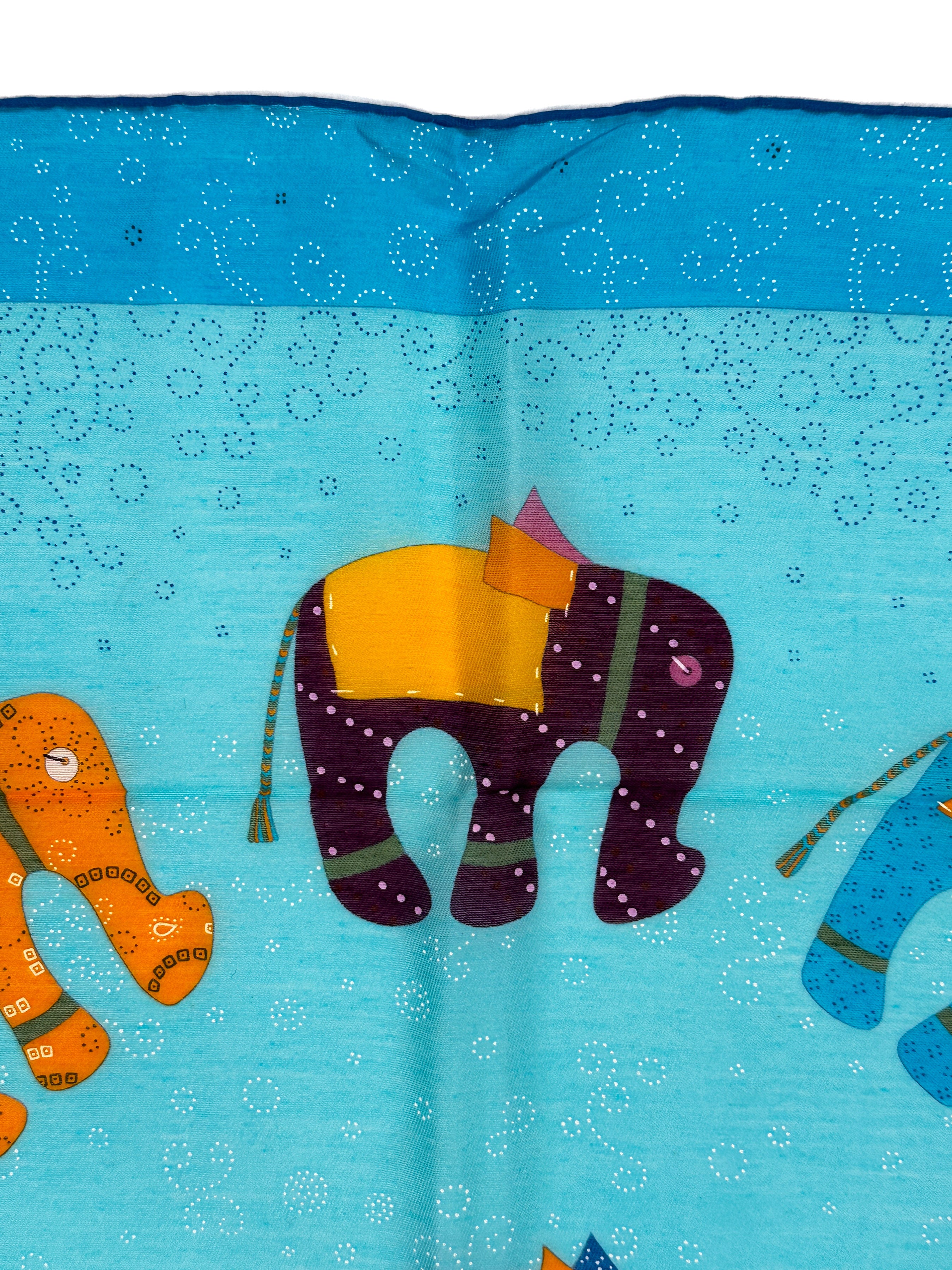 Hermès La Ronde des Elephants Cashmere Silk 70