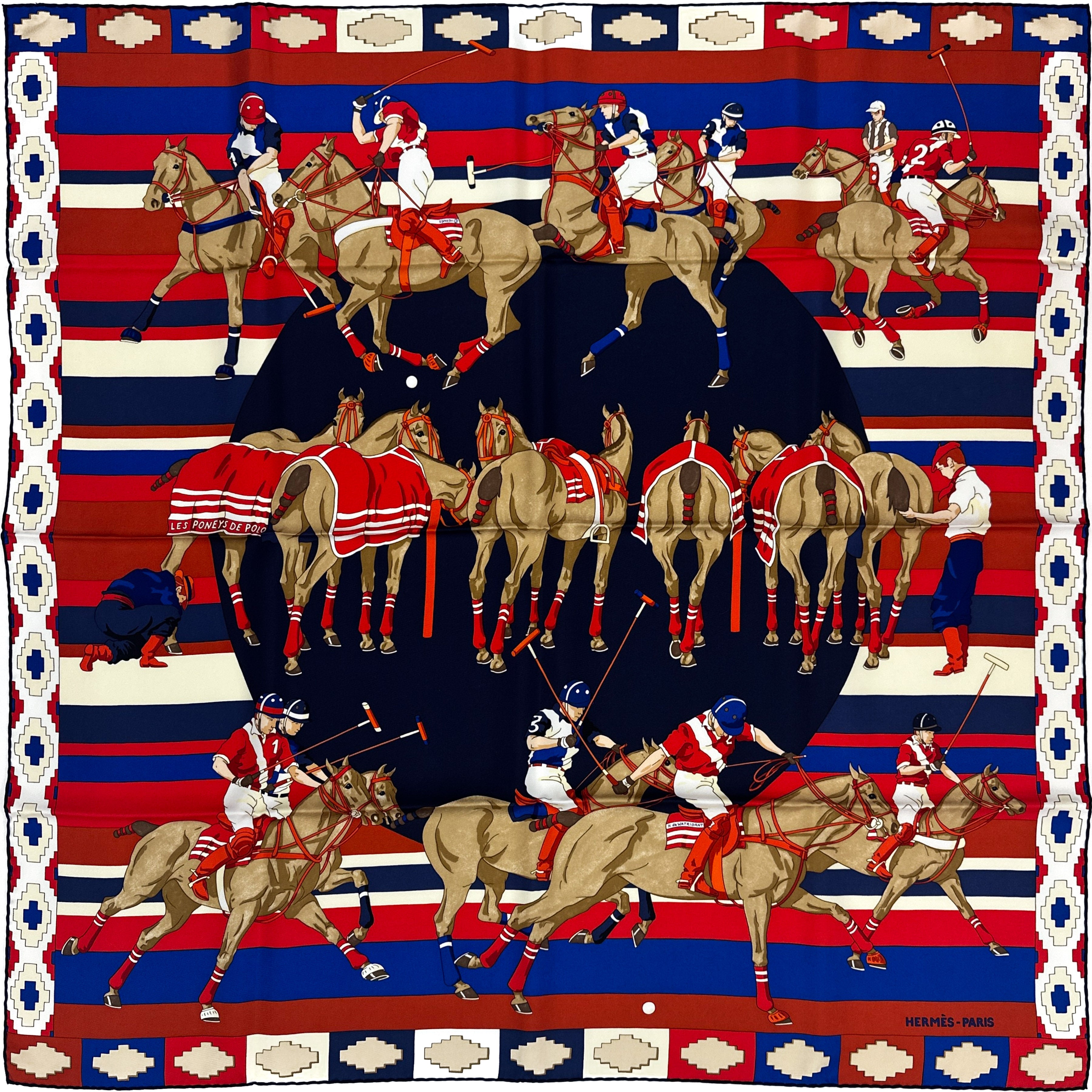 Hermès Les Poneys de Polo 90