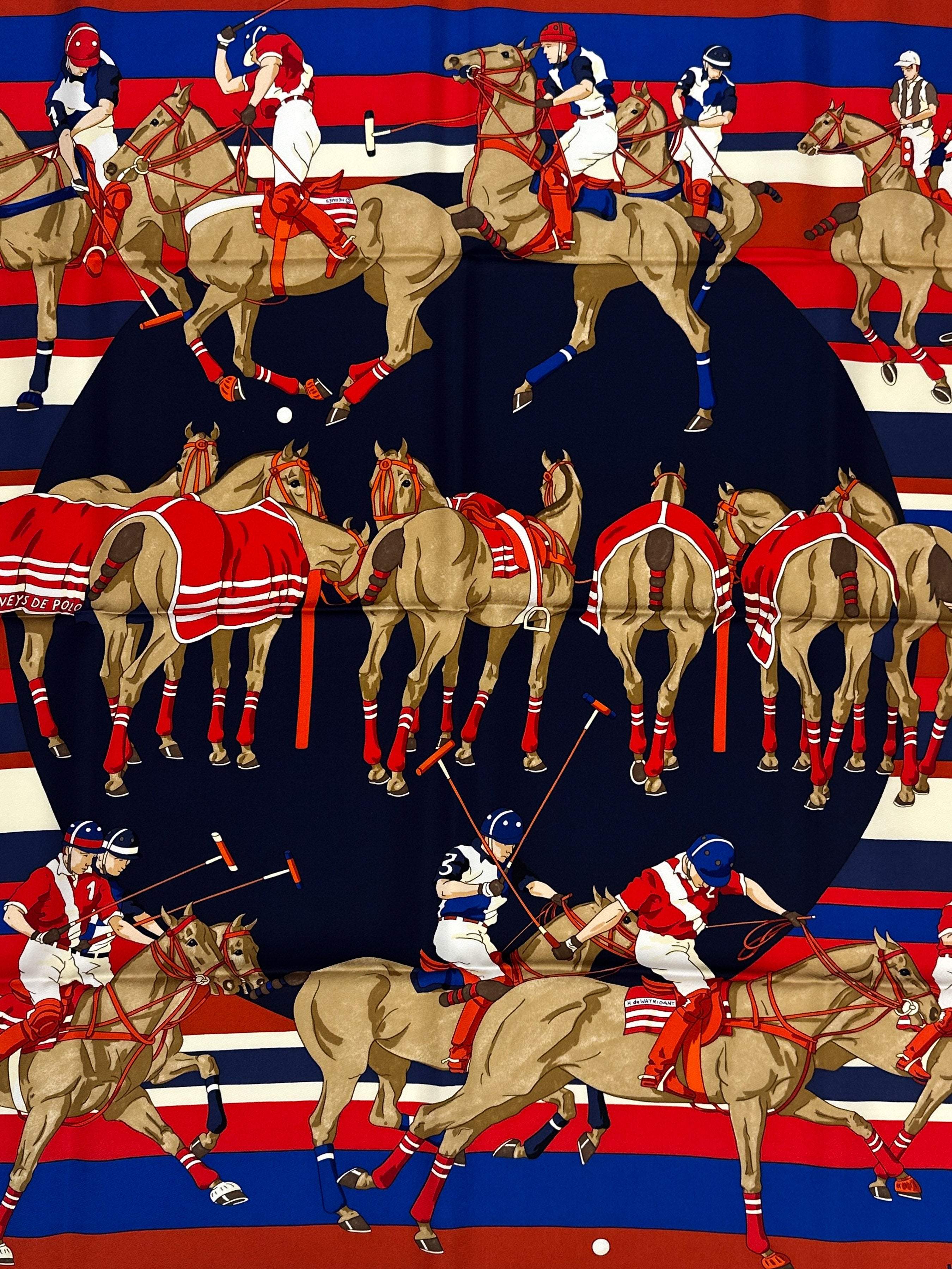 Hermès Les Poneys de Polo 90