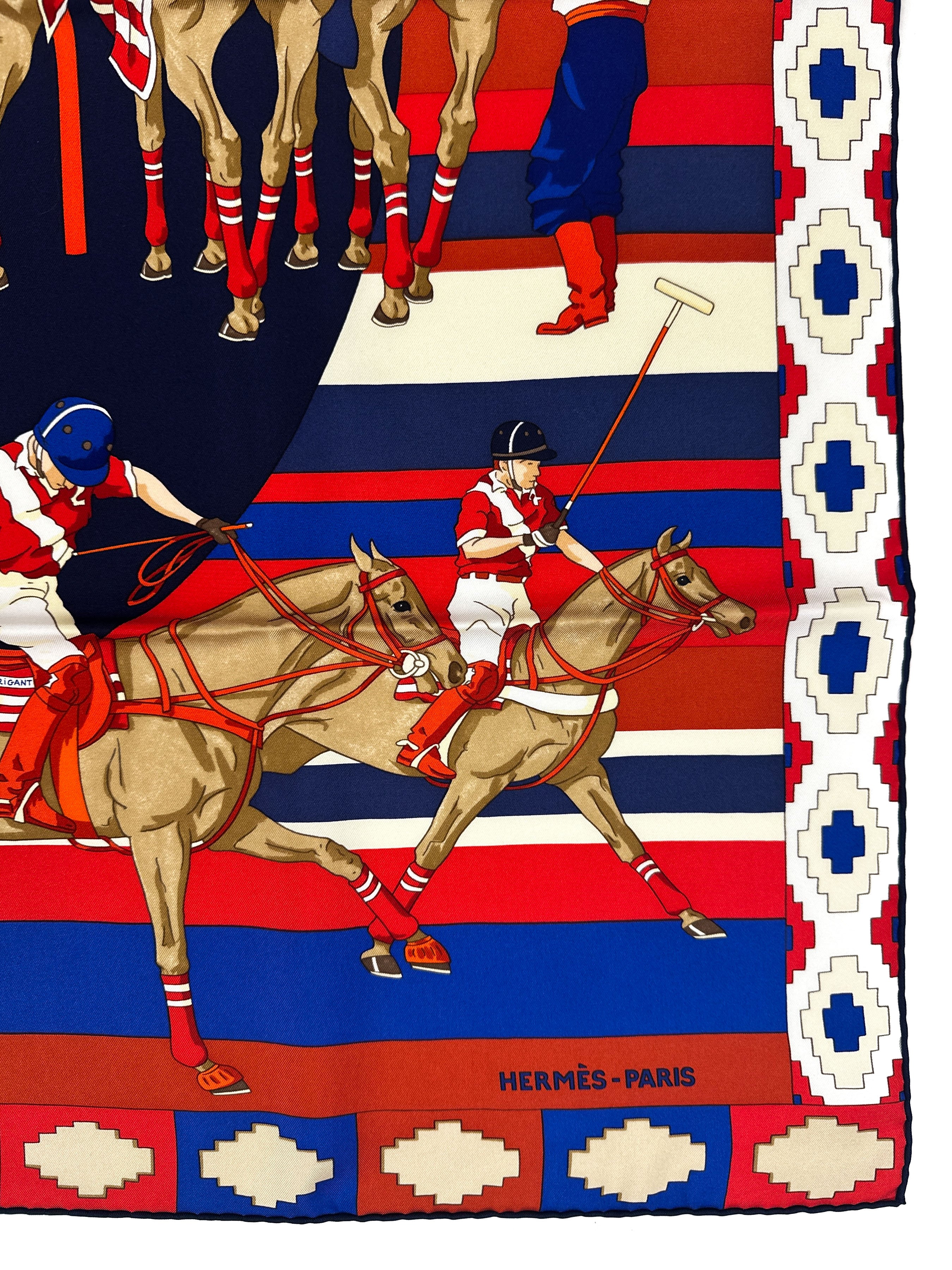 Hermès Les Poneys de Polo 90