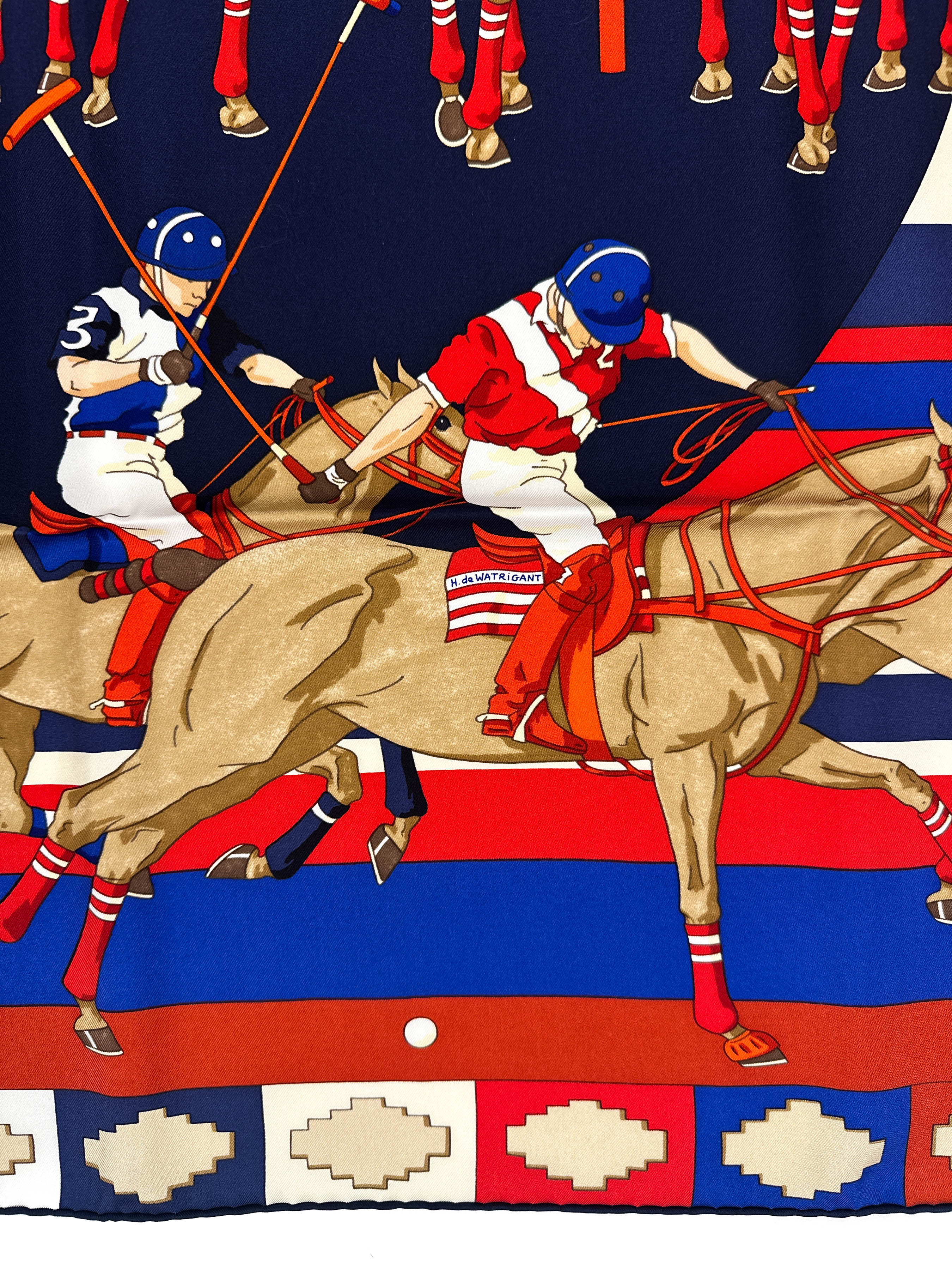 Hermès Les Poneys de Polo 90