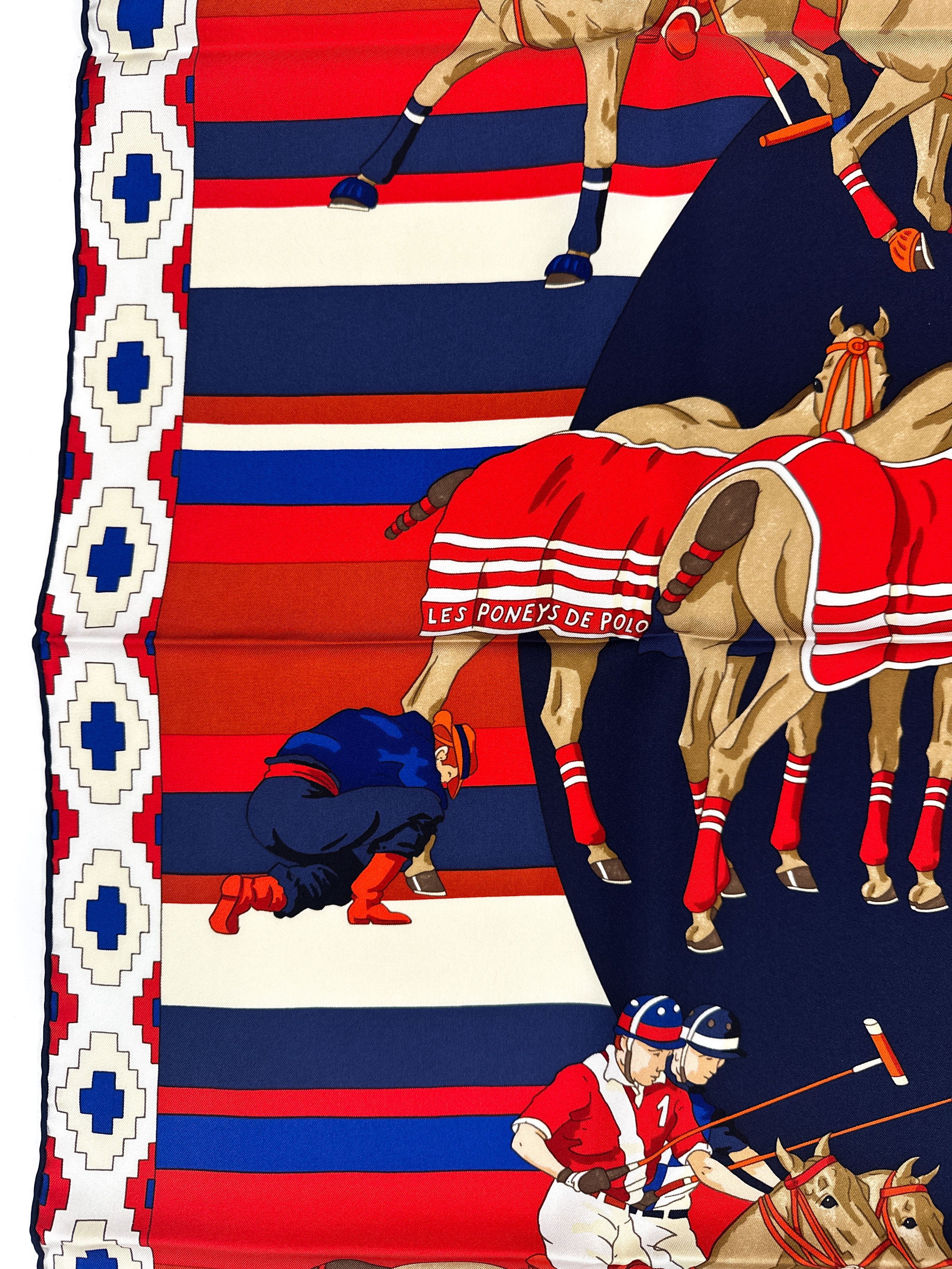 Hermès Les Poneys de Polo 90