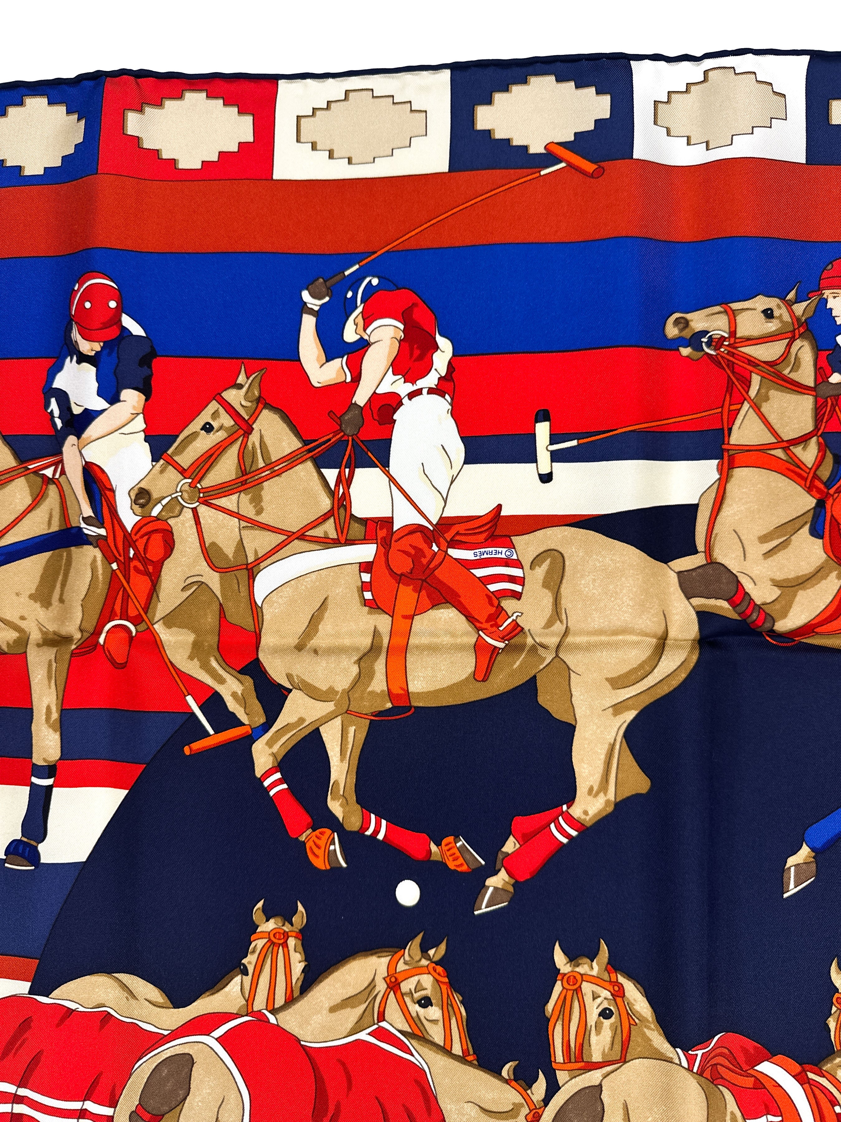 Hermès Les Poneys de Polo 90