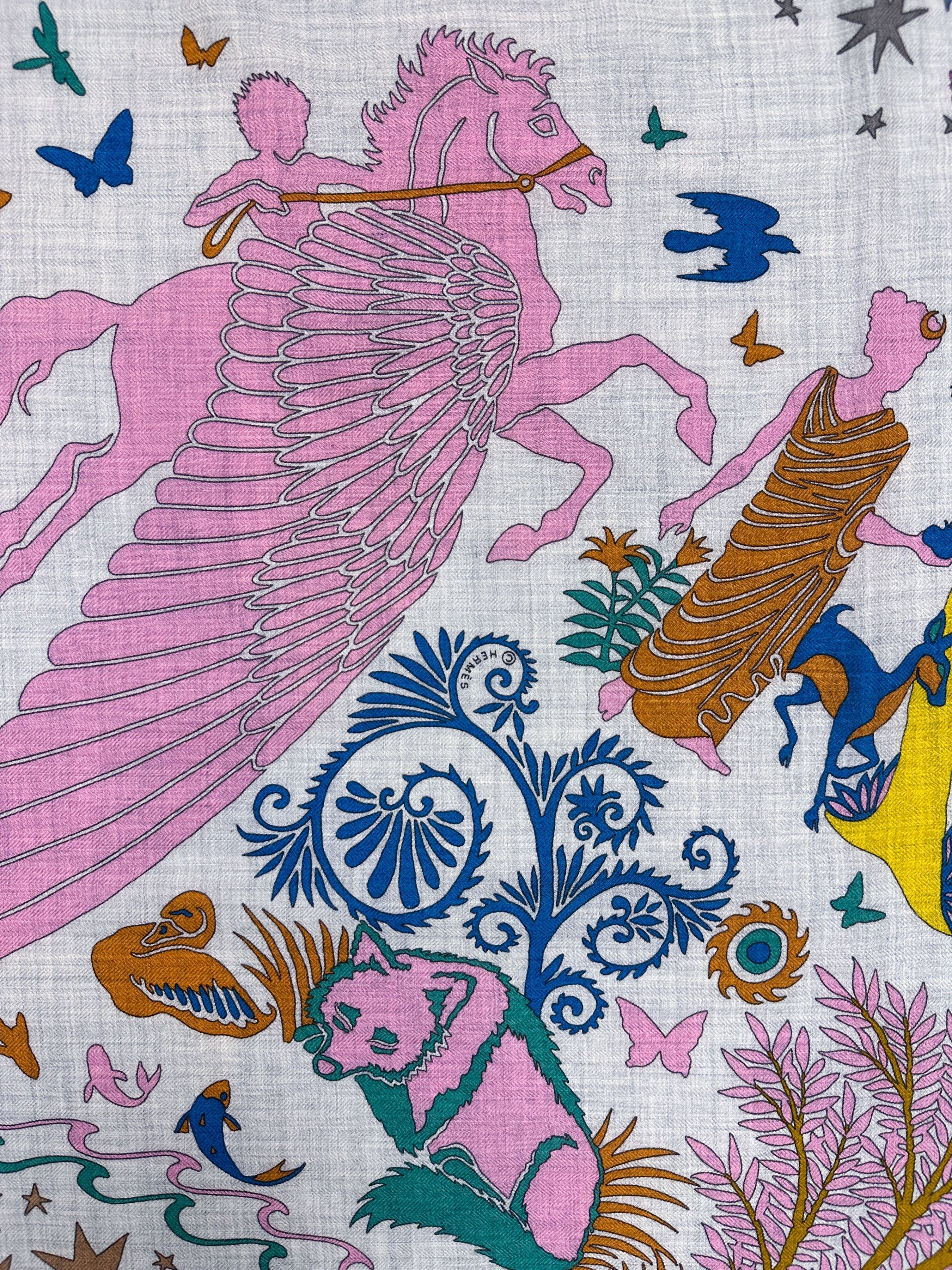 Hermès Sous le Charme d'Orphée Cashmere Silk 140