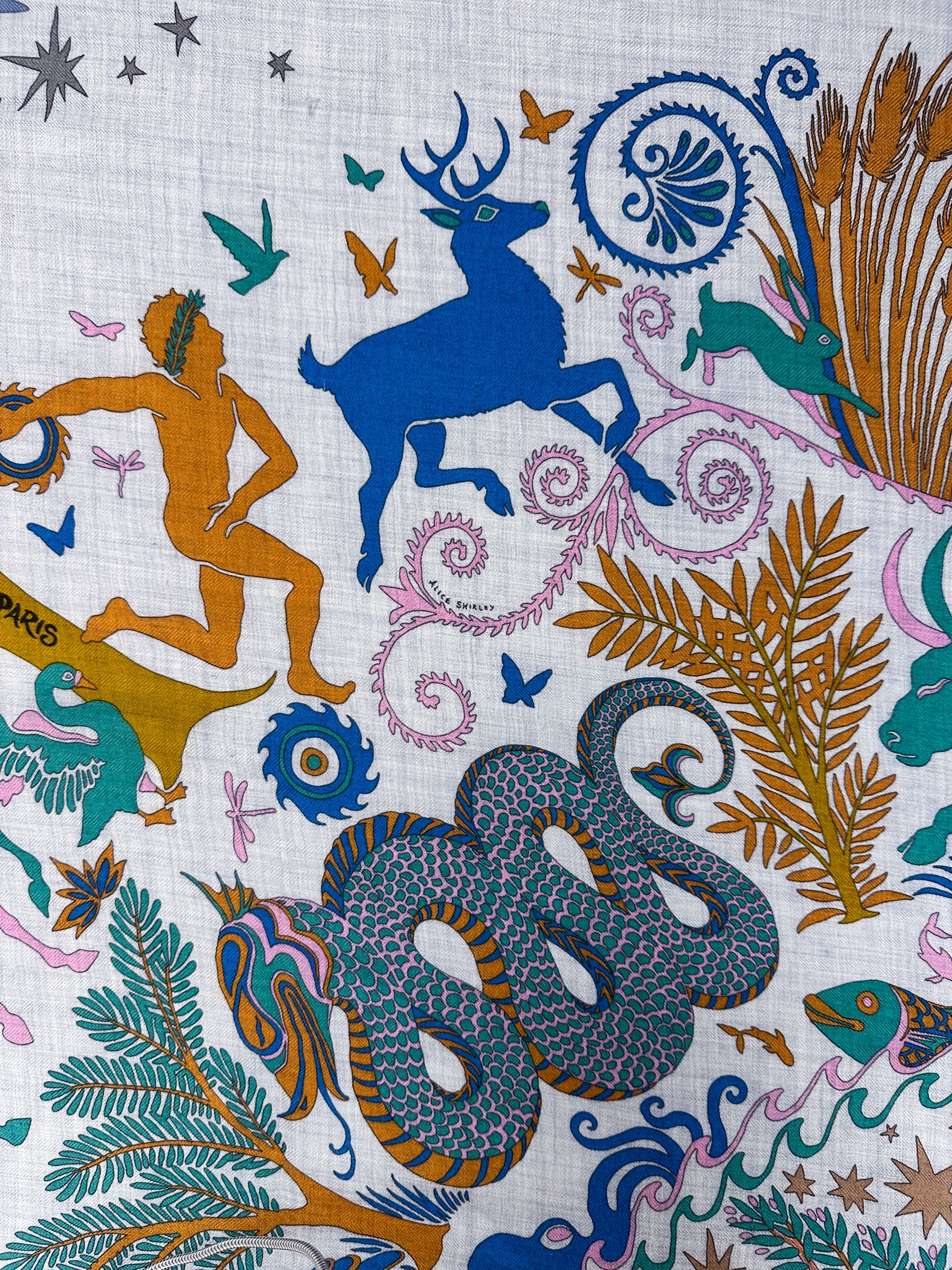 Hermès Sous le Charme d'Orphée Cashmere Silk 140