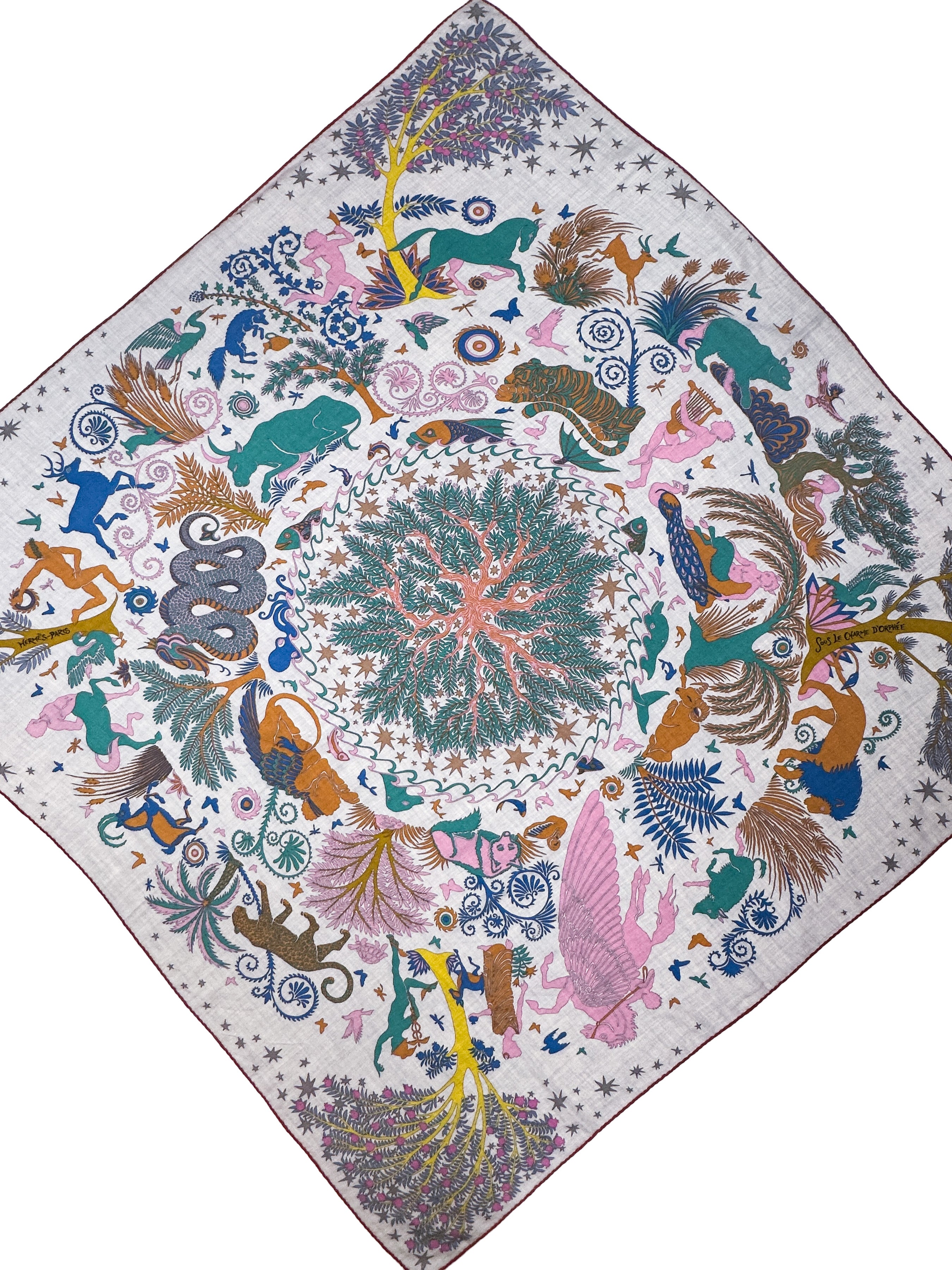 Hermès Sous le Charme d'Orphée Cashmere Silk 140