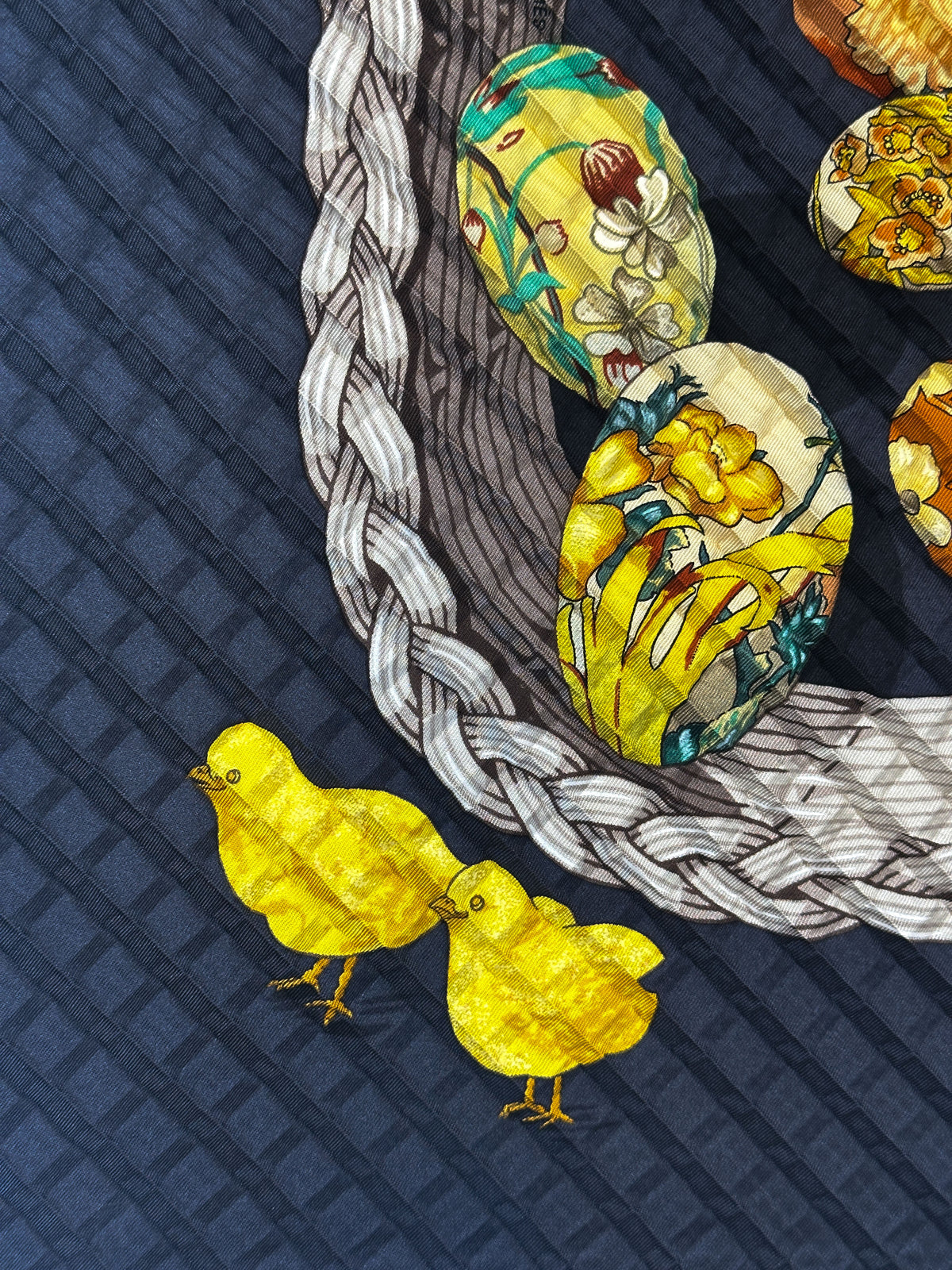 Hermès Couvée d'Hermès Mosaic Plissé 90