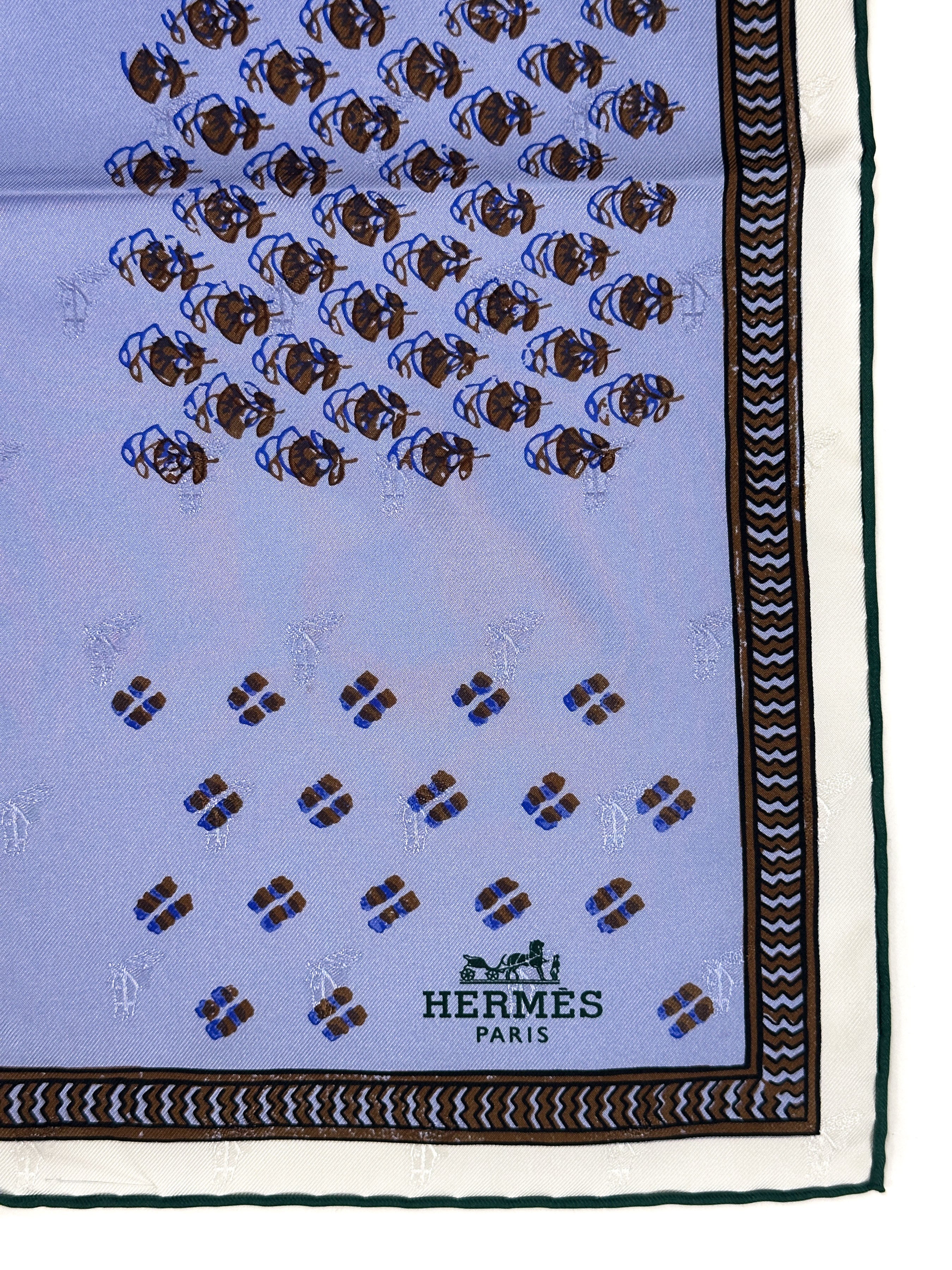 Hermès Quadrige Galon Quadri au Bloc Jacquard 90