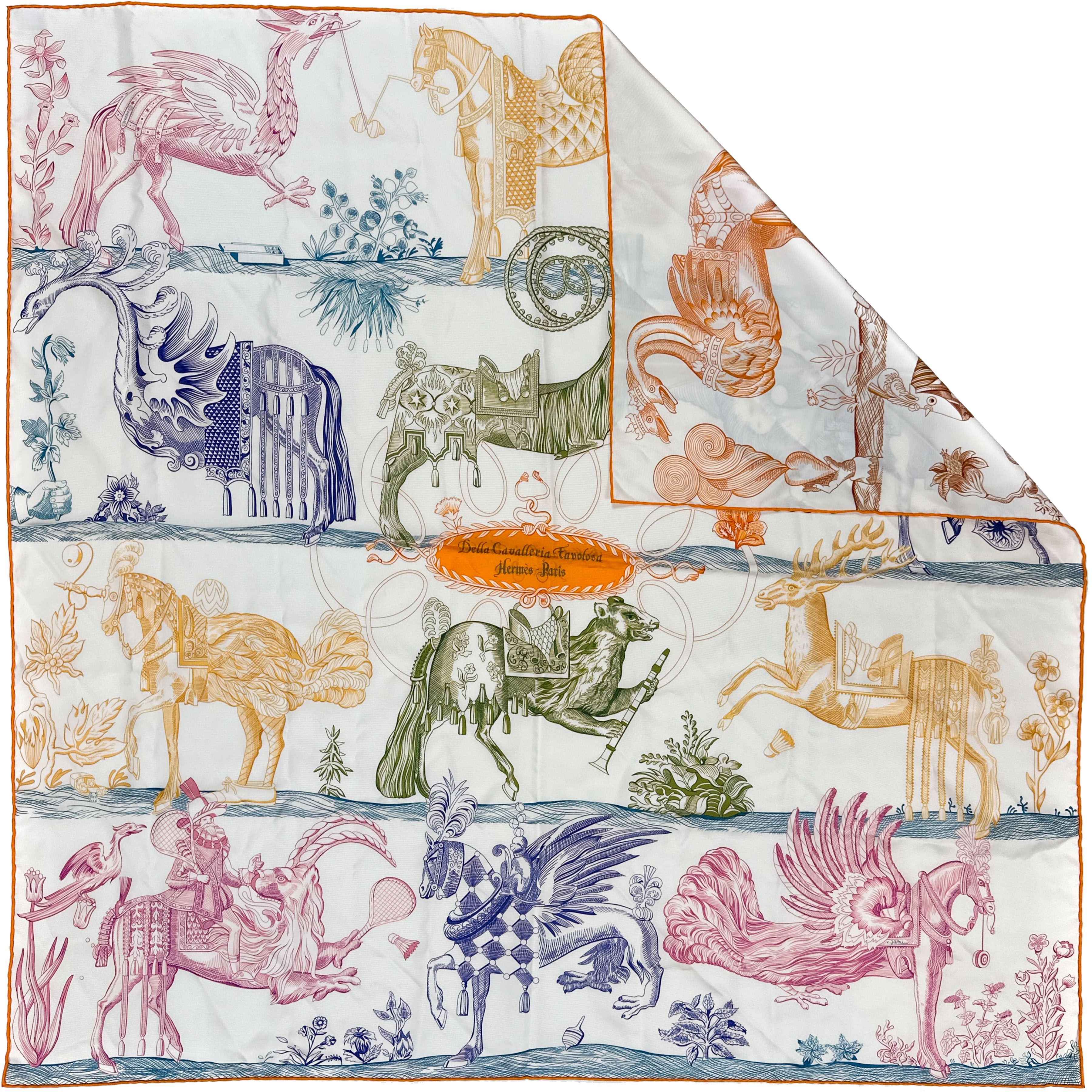 Hermès Della Cavalleria Favolosa Double Face 90