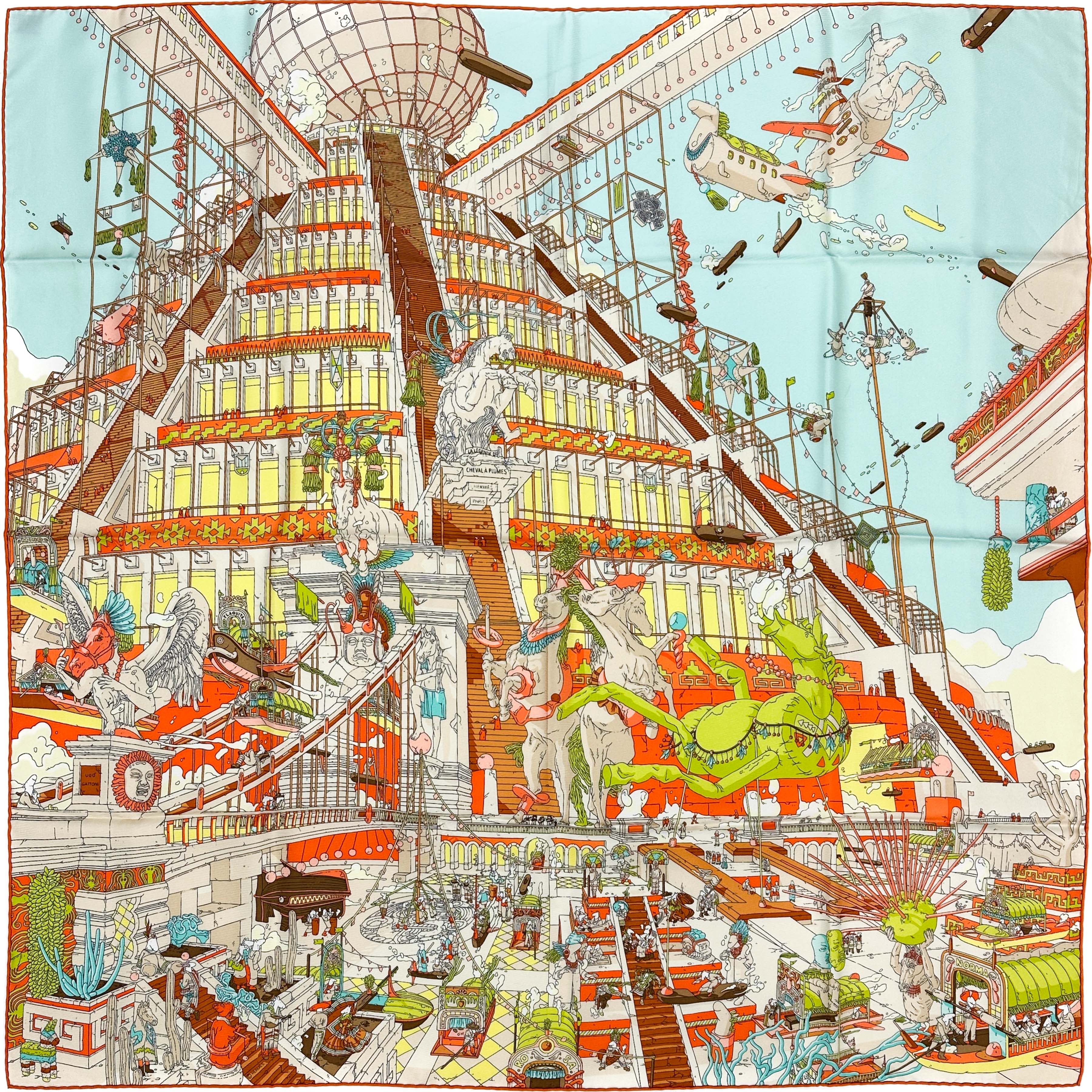 Hermès La Légende du Cheval à Plumes 90