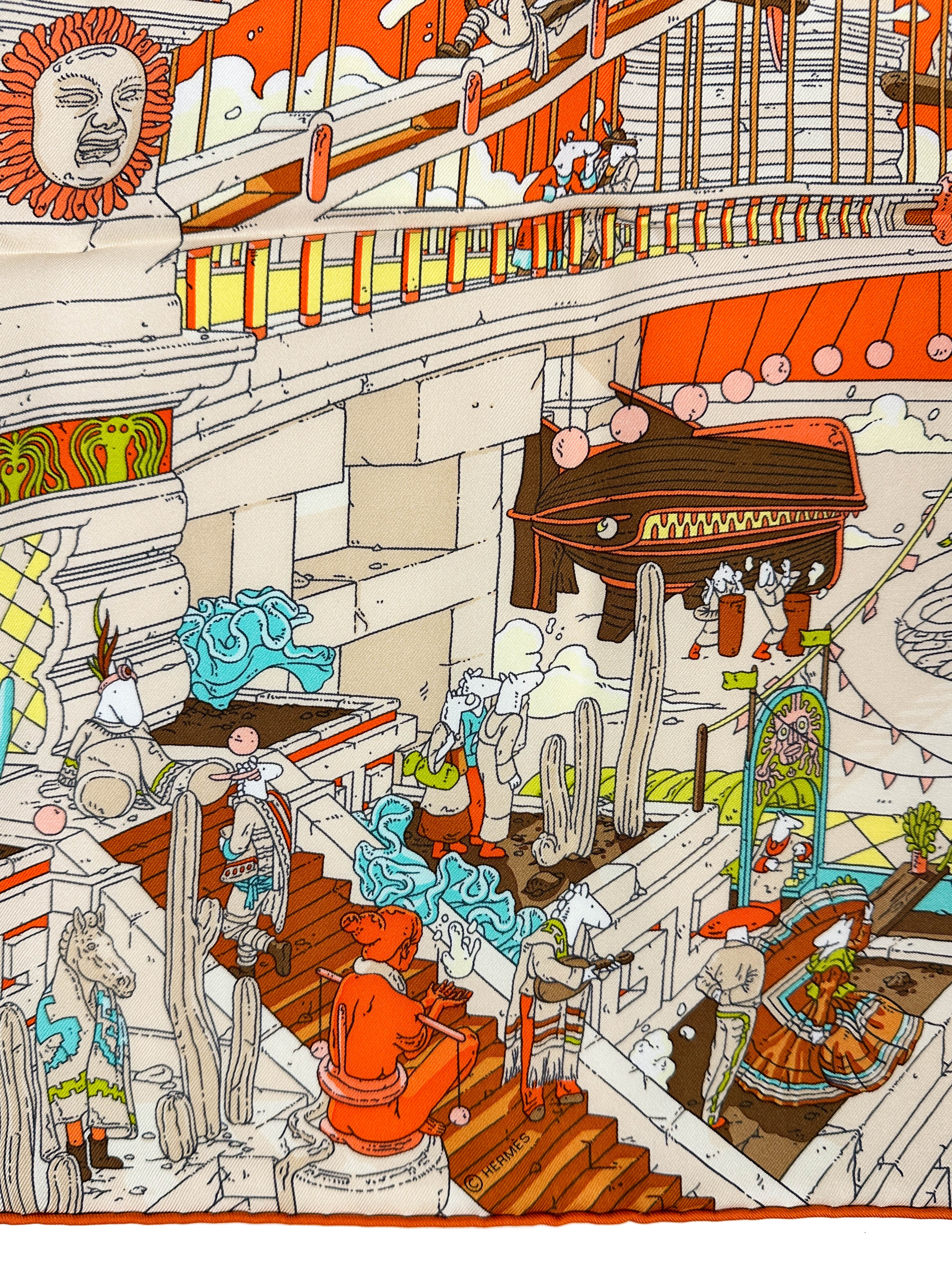 Hermès La Légende du Cheval à Plumes 90