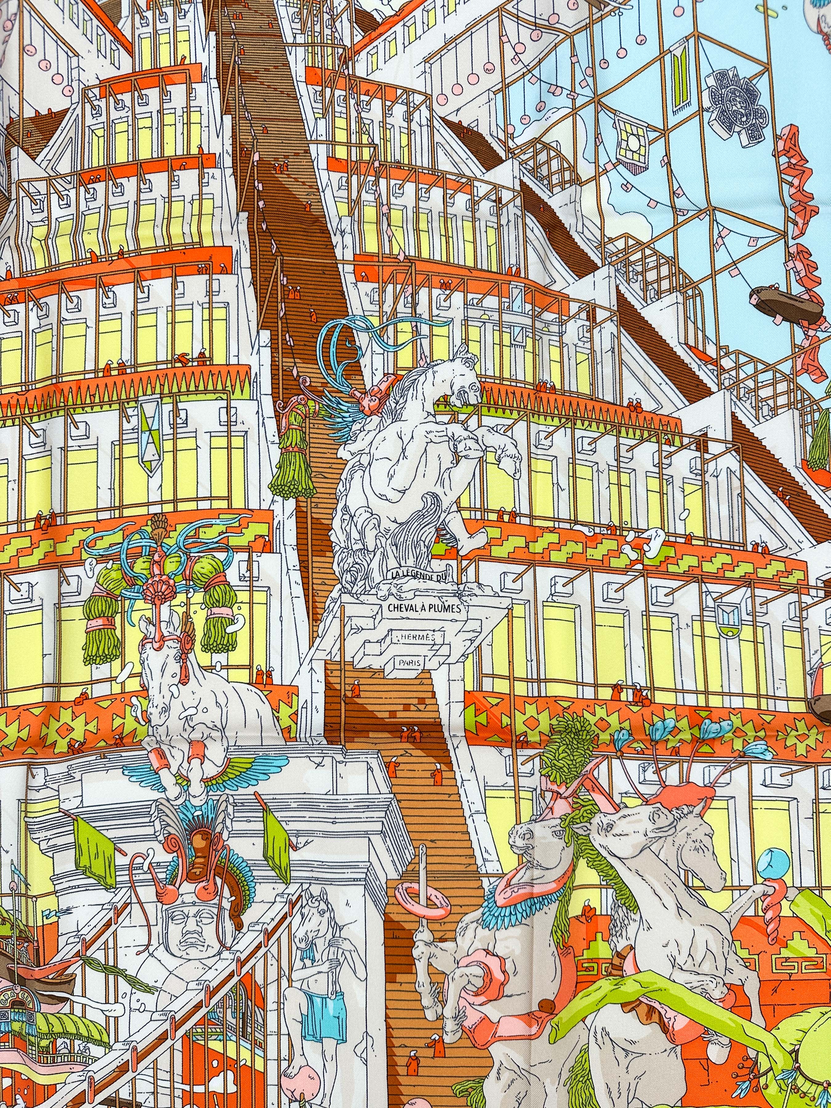 Hermès La Légende du Cheval à Plumes 90