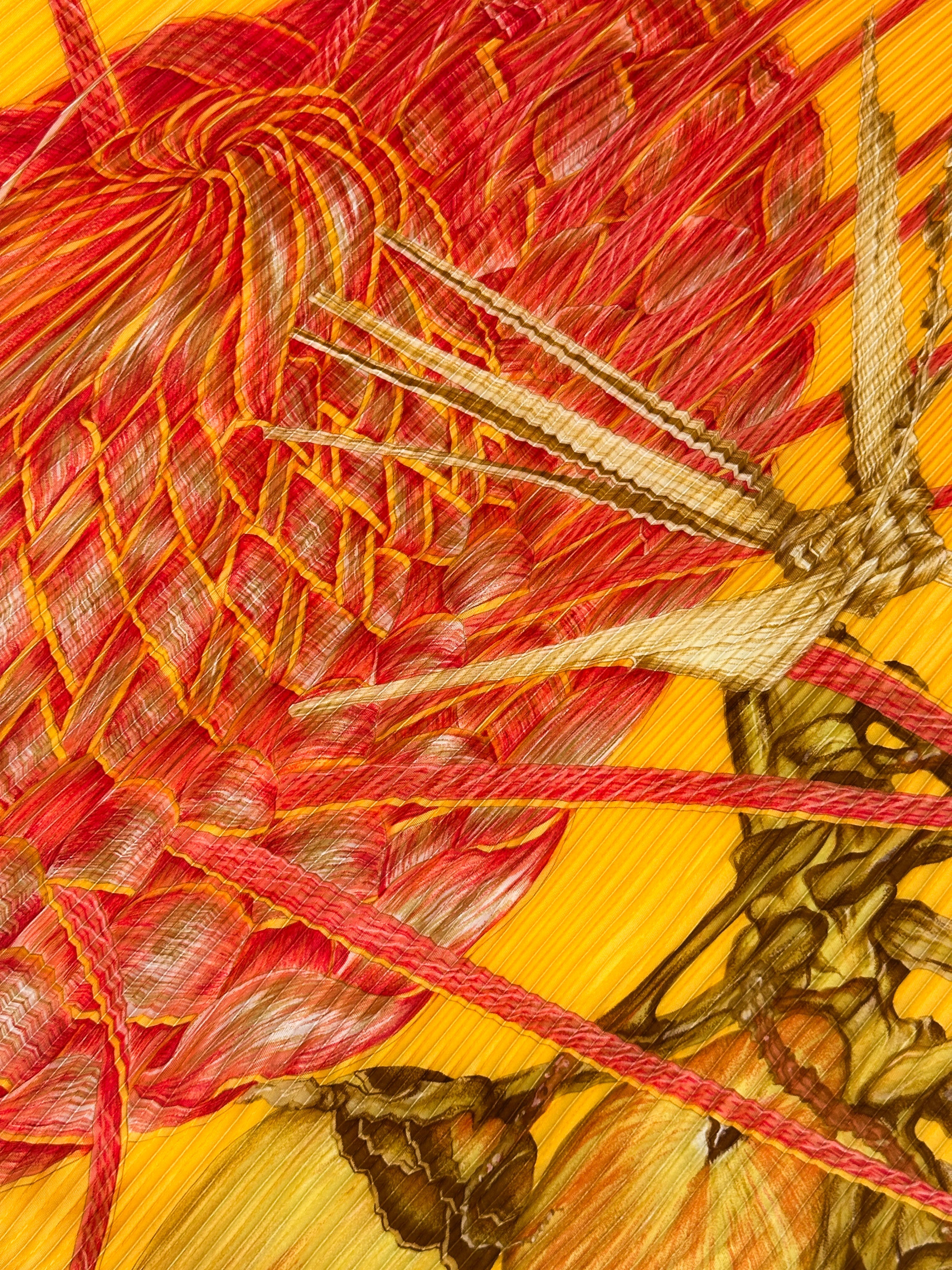 Hermès Jardin Creole Detail Plissé 90