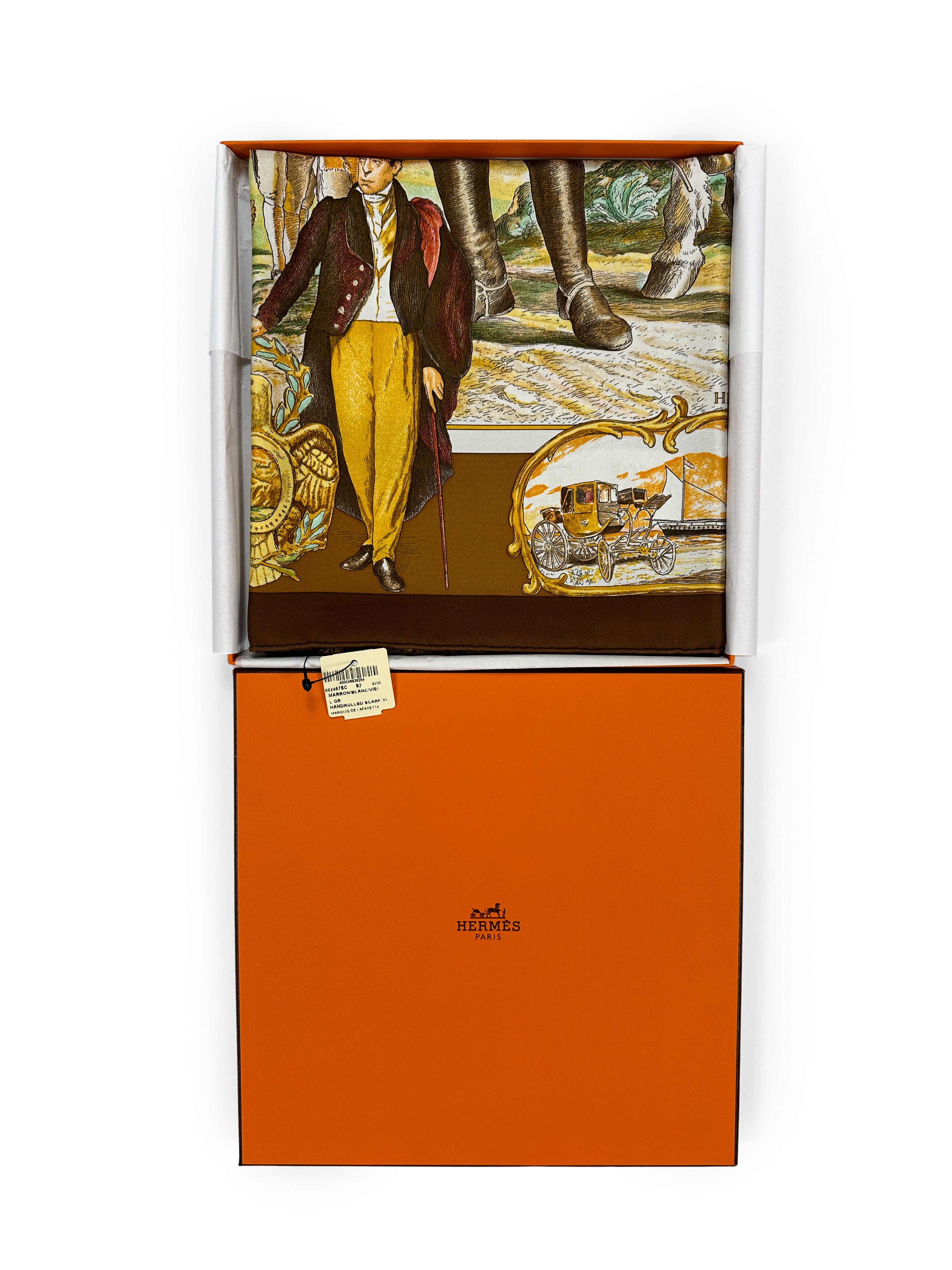 【極美品】HERMESカレ90OEillets sauvagesetautres Hermès Marquis de Lafayette 90 *With Store Tag Attached*