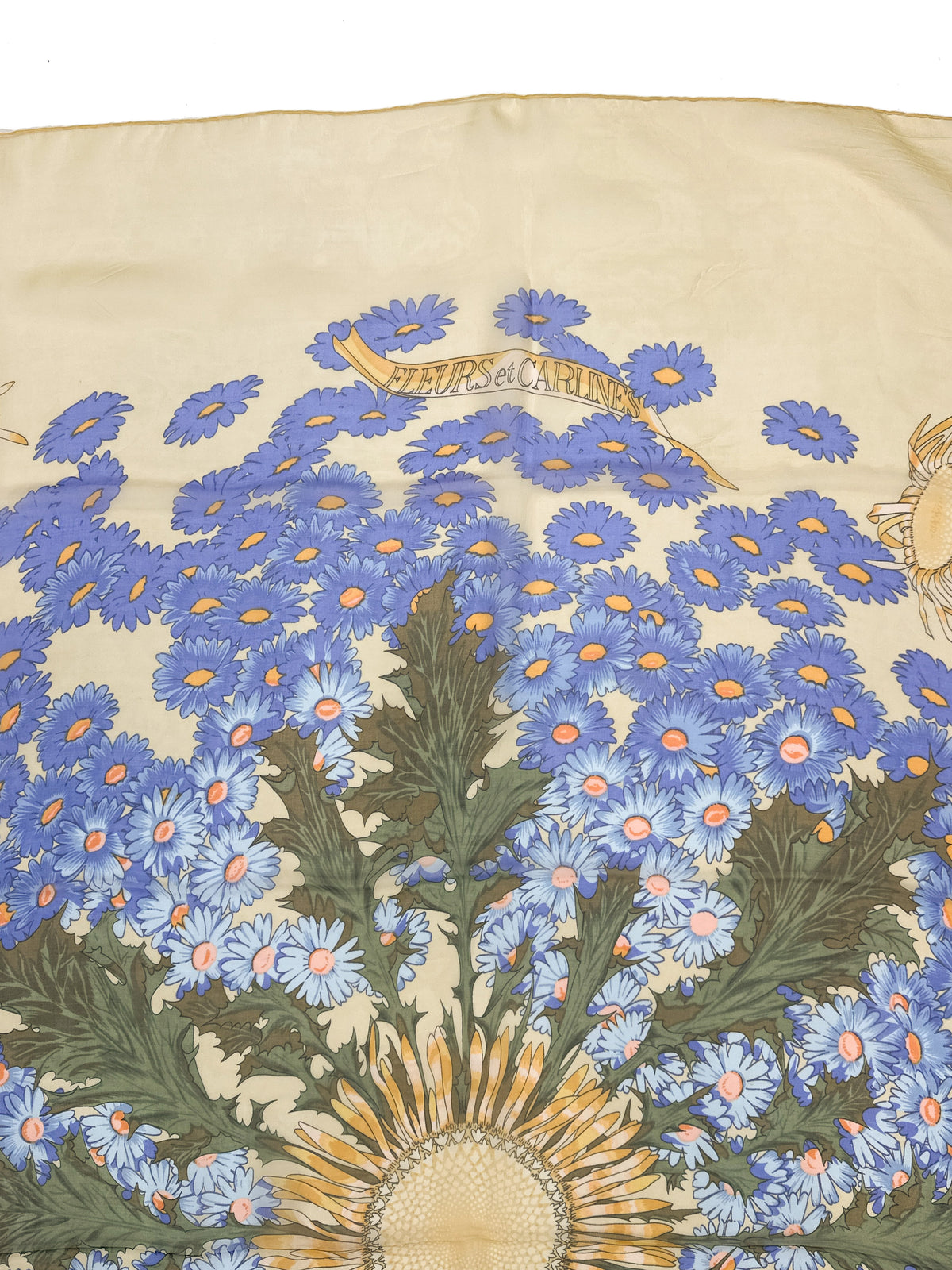 Hermès Fleurs et Carlines Mousseline 90