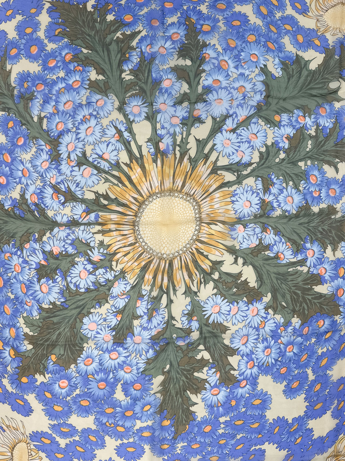 Hermès Fleurs et Carlines Mousseline 90