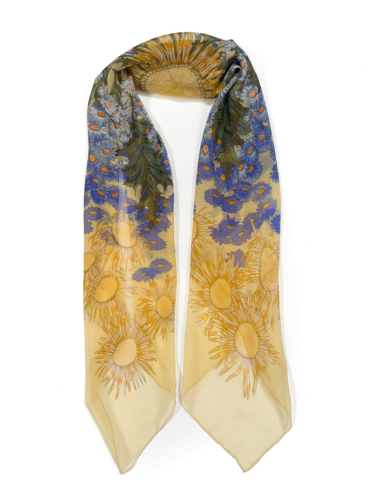 Hermès Fleurs et Carlines Mousseline 90