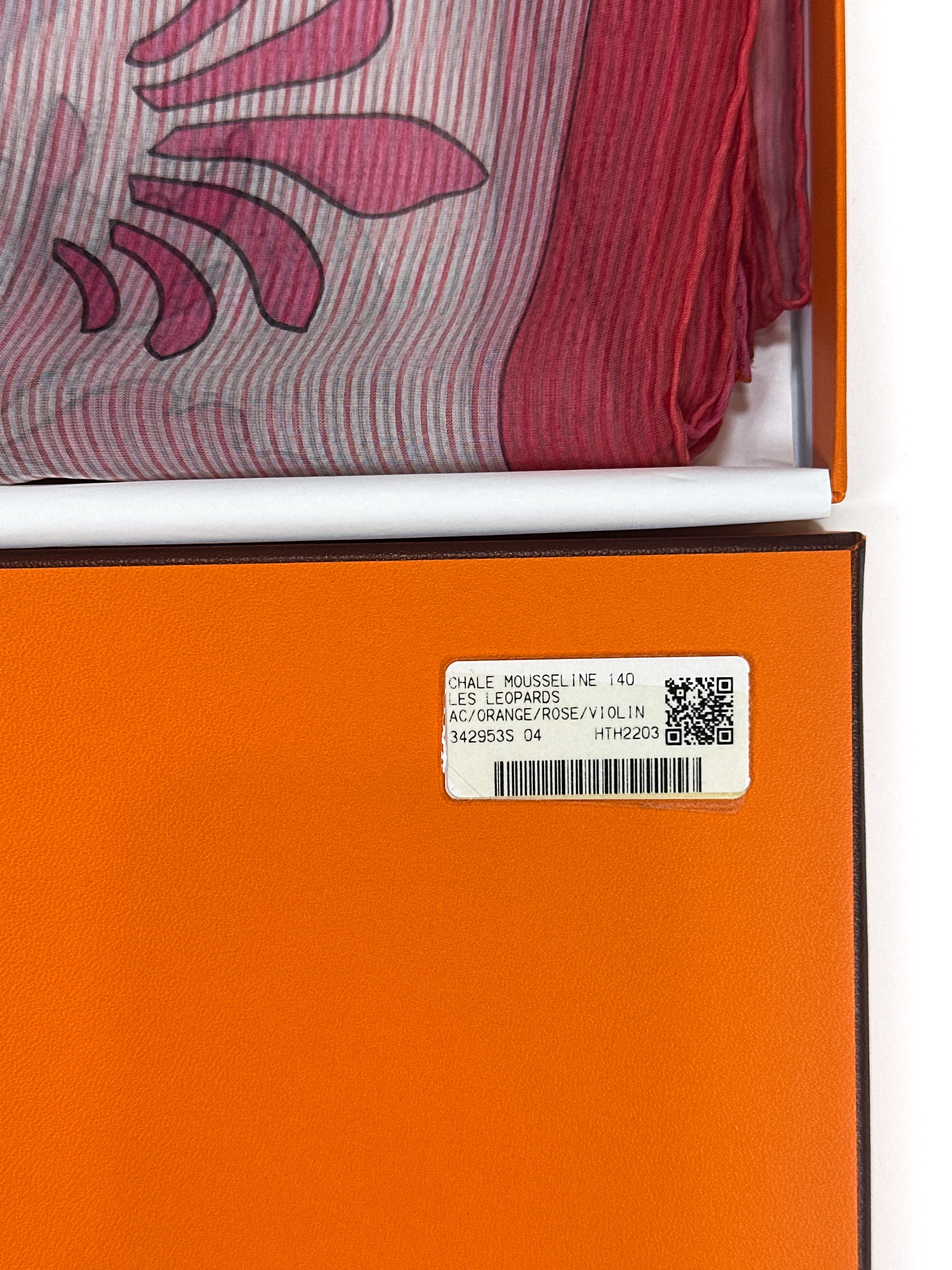 Hermès Les Leopards Mousseline 140