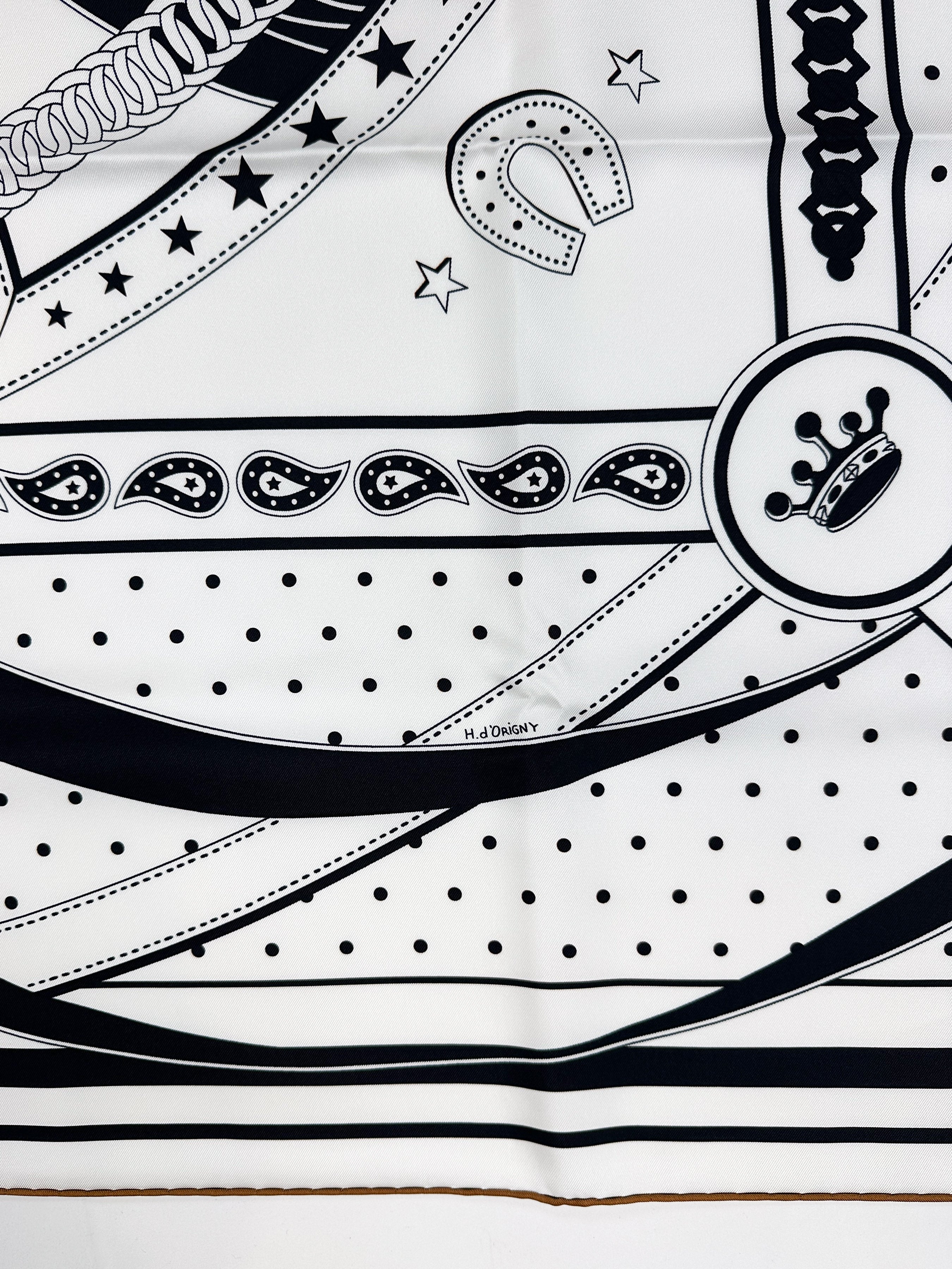 Hermès La Promenade du Matin Bandana Double Face Silk 140