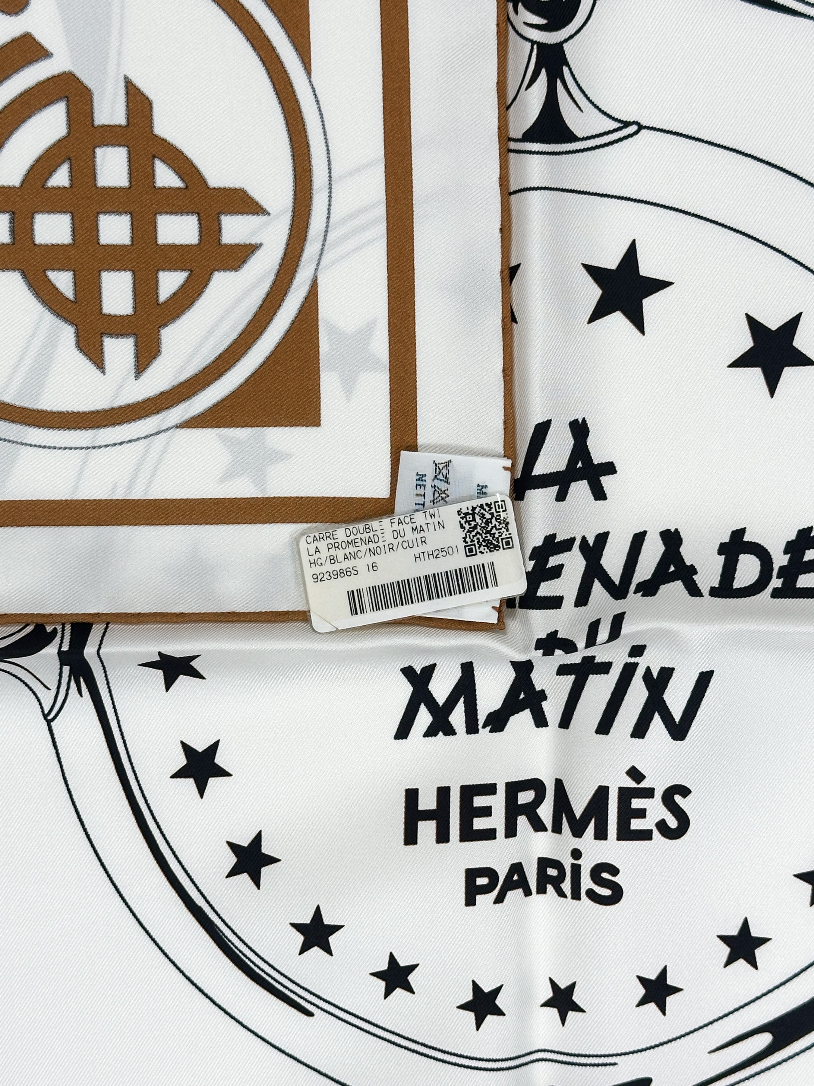 Hermès La Promenade du Matin Bandana Double Face Silk 140