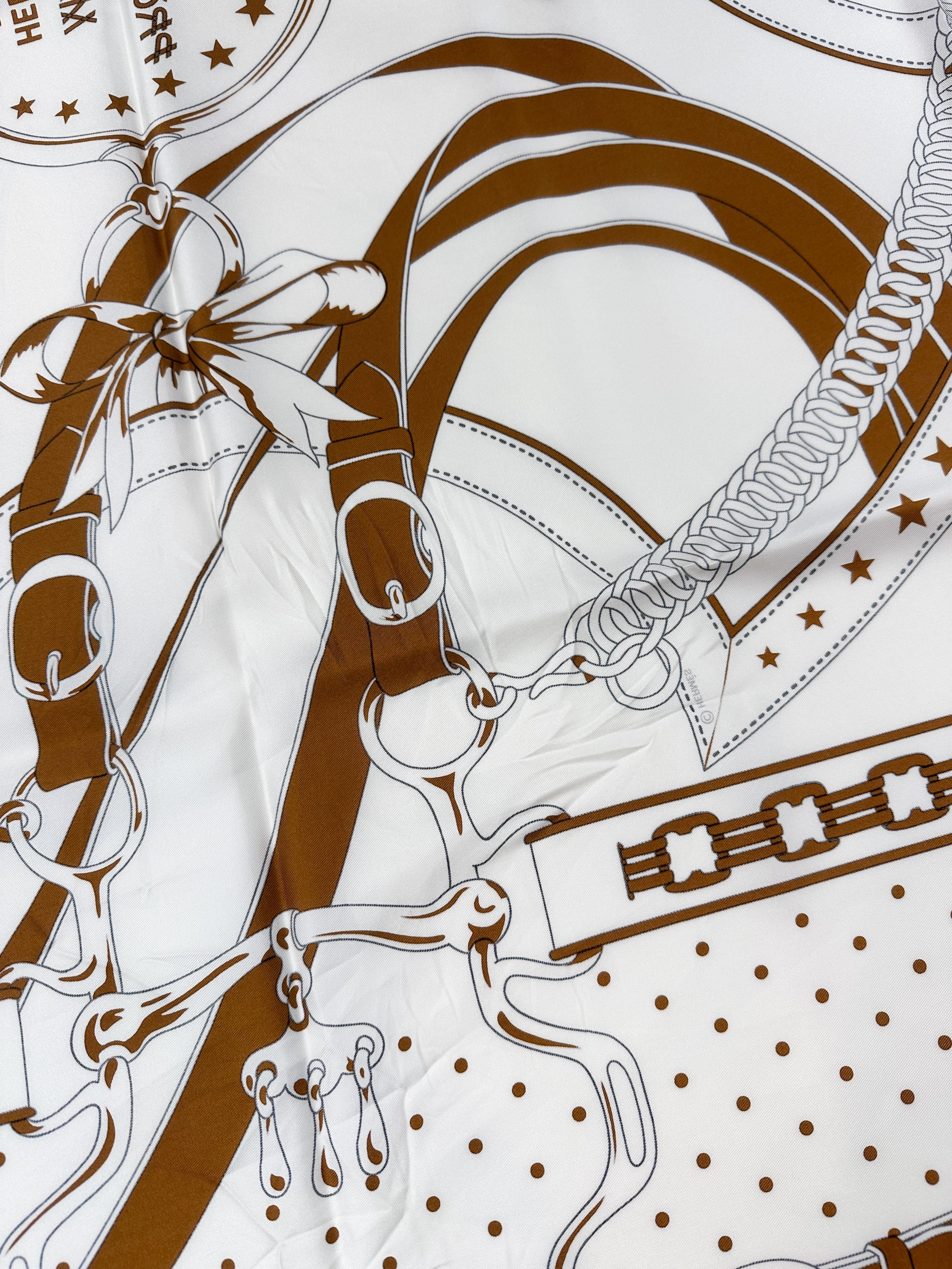 Hermès La Promenade du Matin Bandana Double Face Silk 140