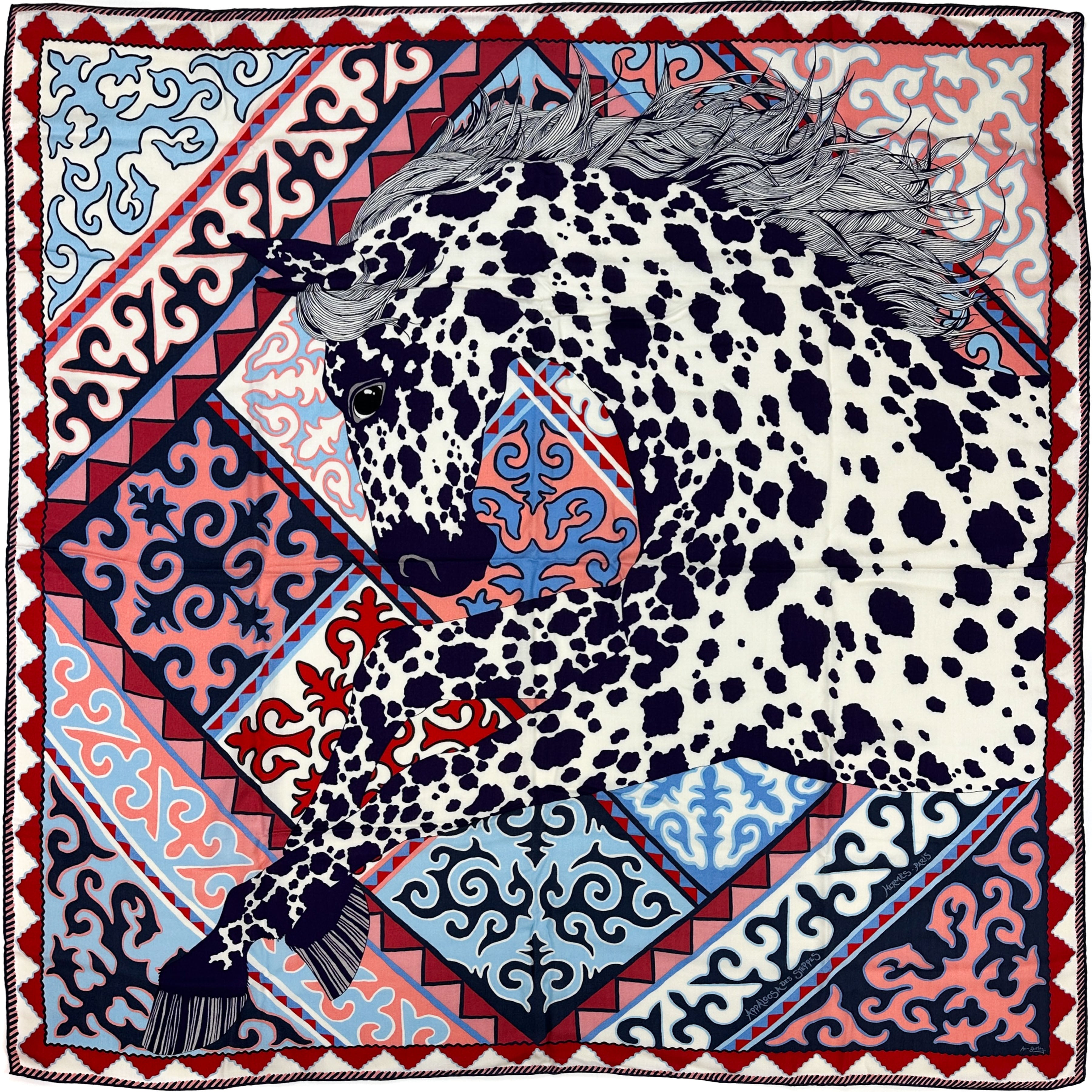 Hermès Appaloosa des Steppes Cashmere Silk 140