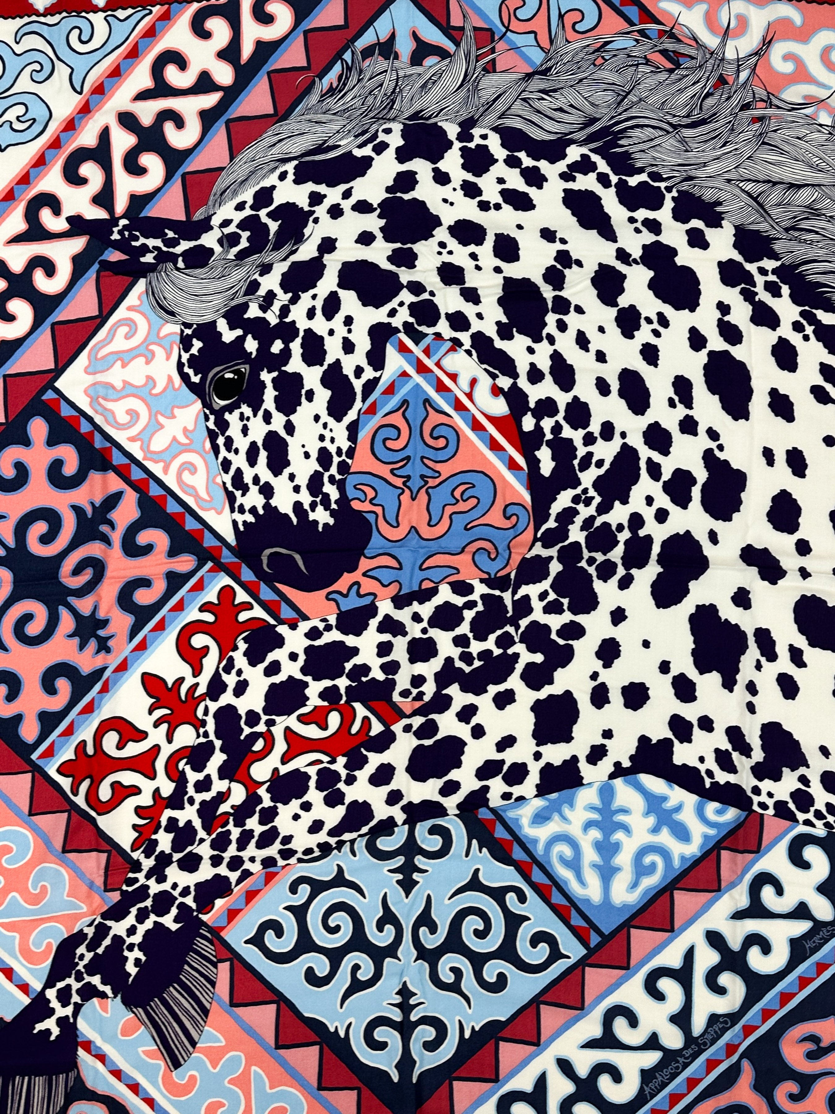 Hermès Appaloosa des Steppes Cashmere Silk 140