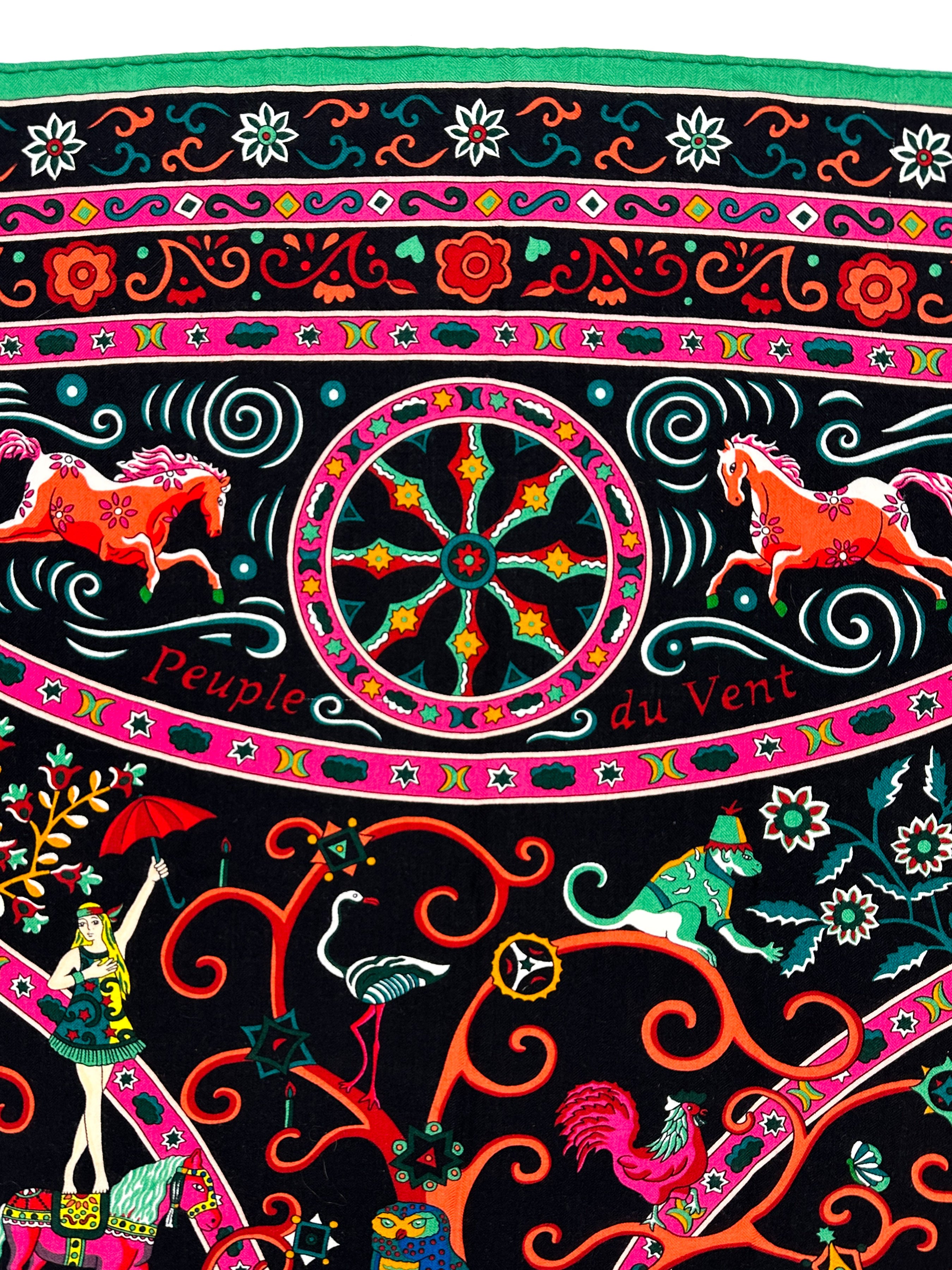 Hermès Peuple Du Vent Cashmere Silk 140