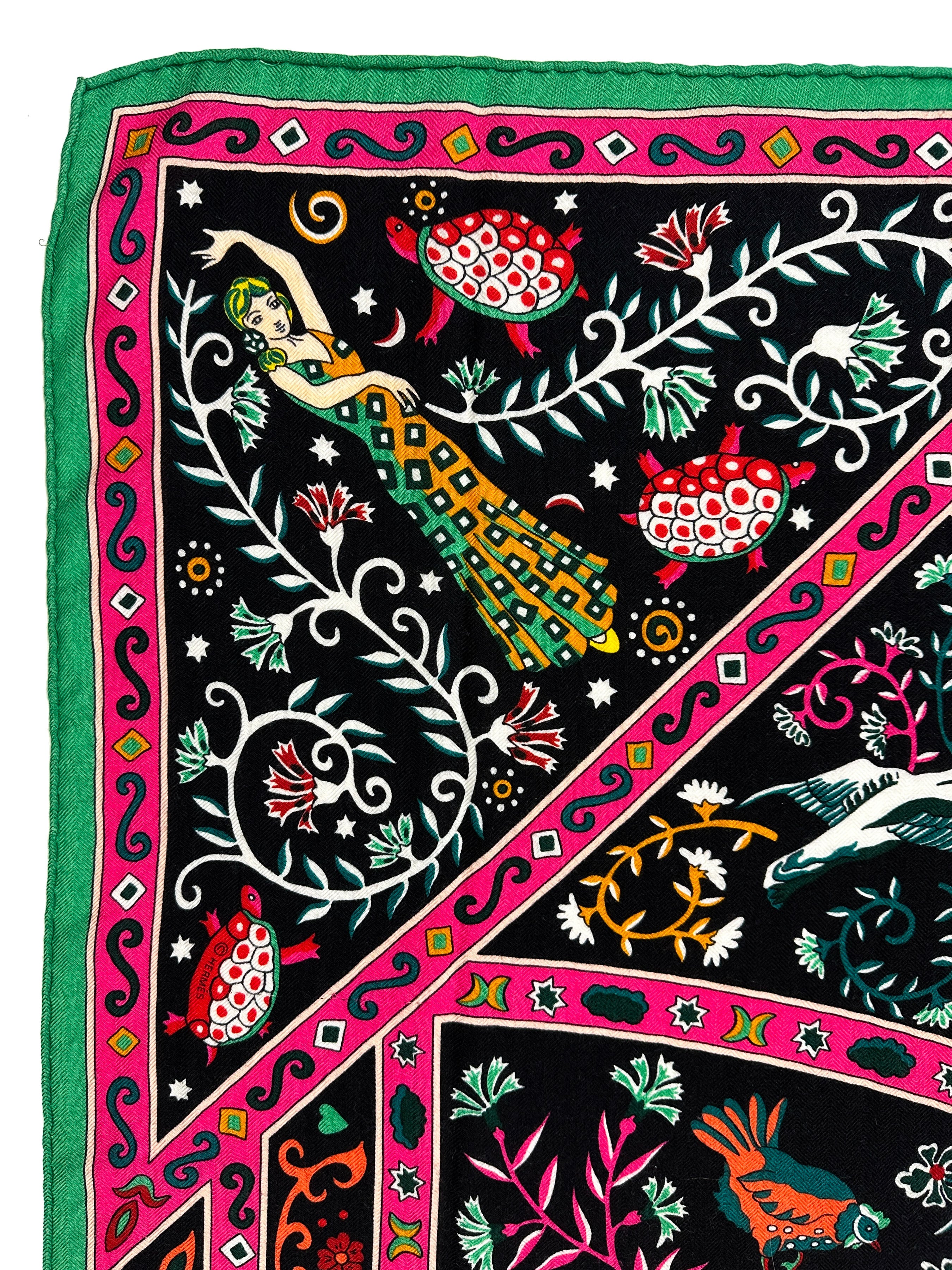 Hermès Peuple Du Vent Cashmere Silk 140