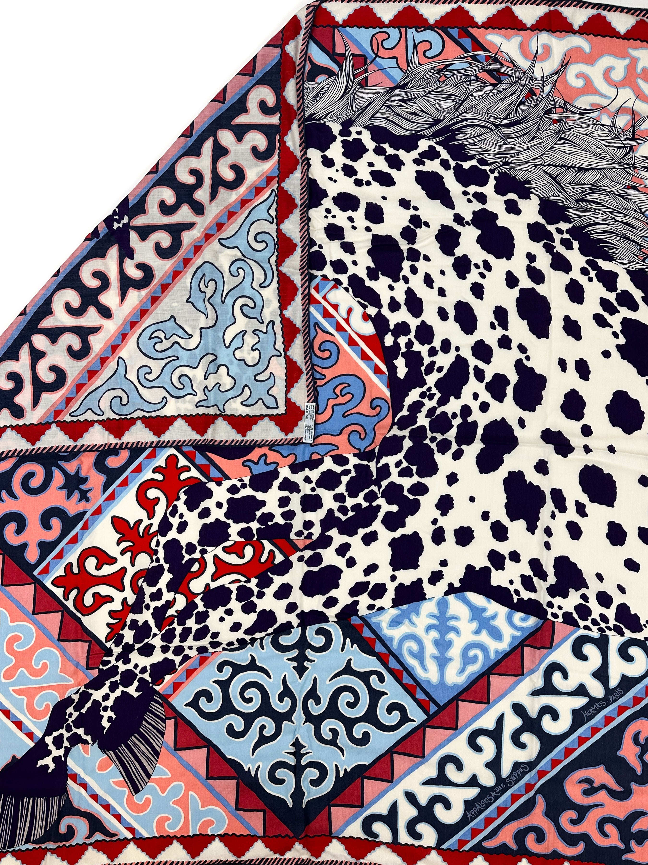 Hermès Appaloosa des Steppes Cashmere Silk 140