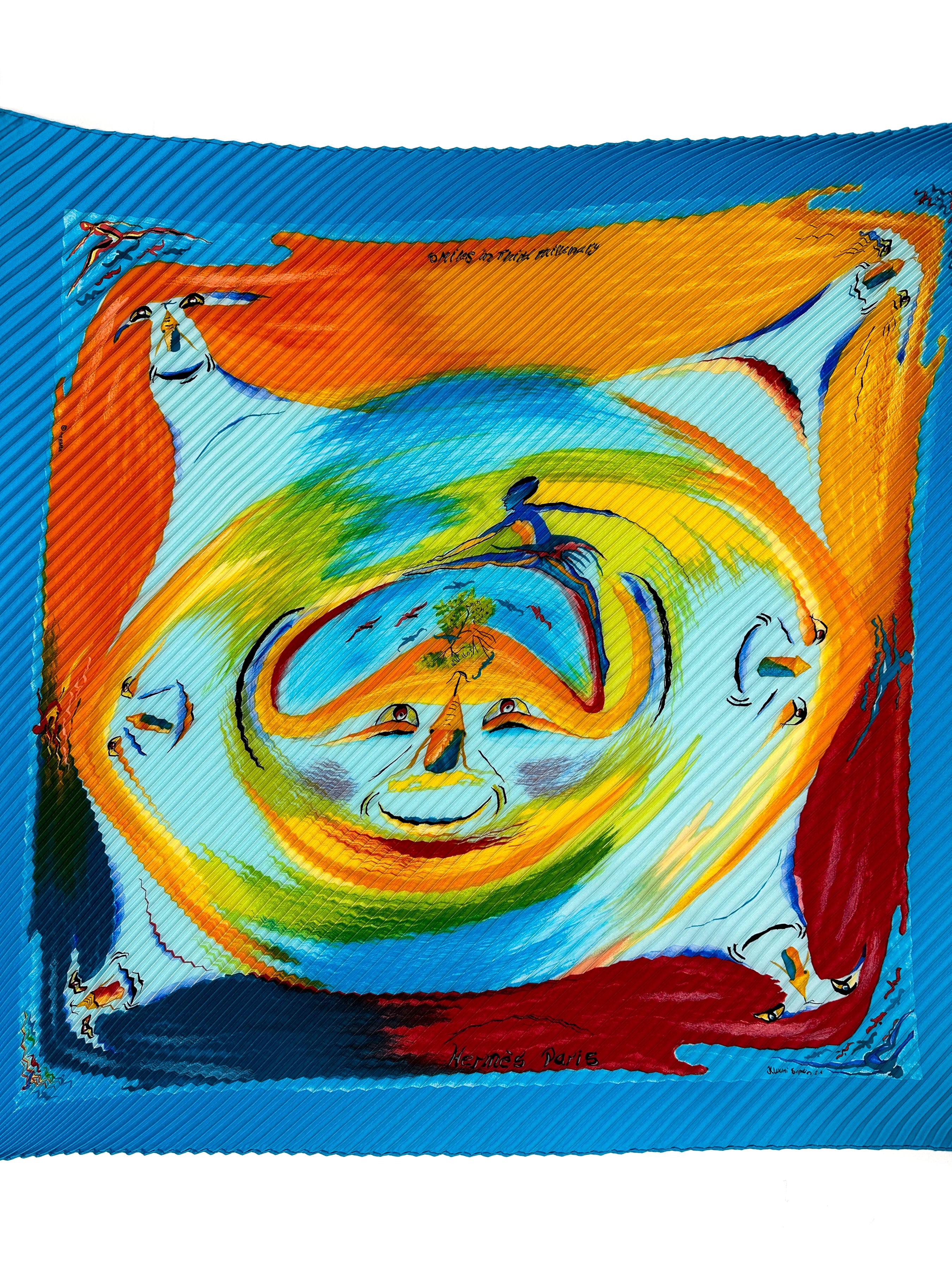 Hermès Smiles In Third Millenary Plissé 90