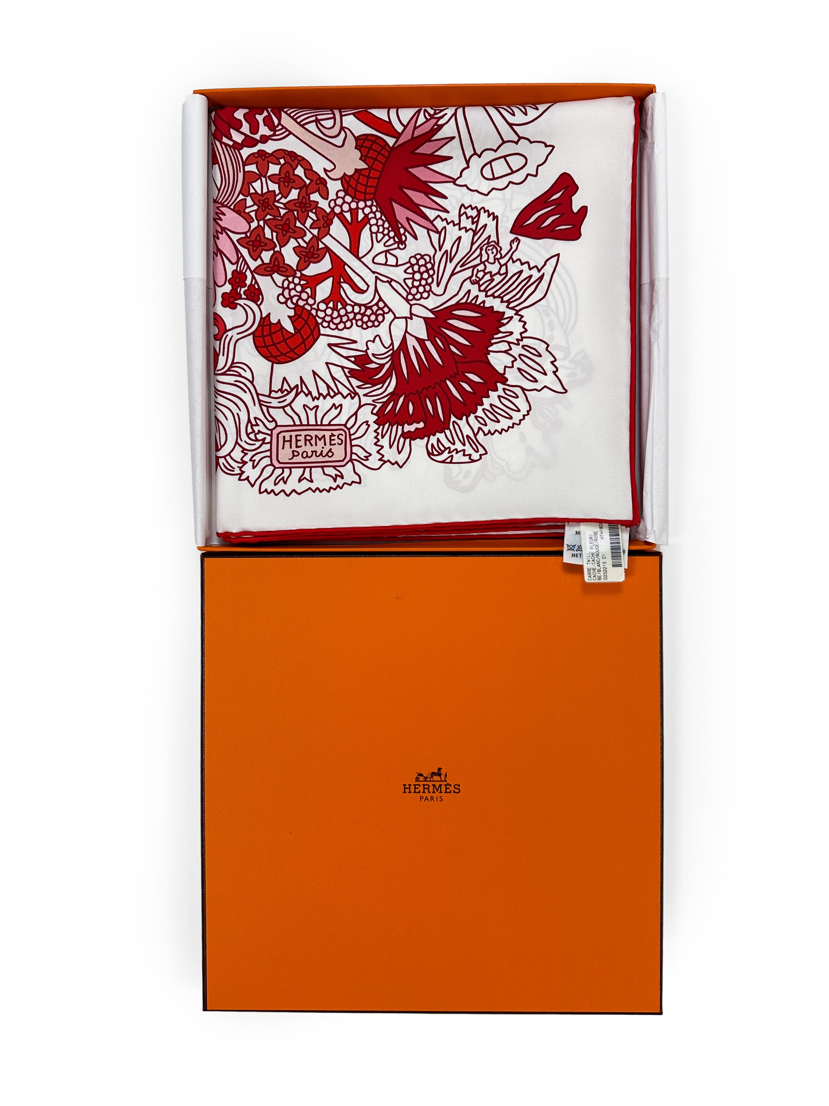 Hermès Cache Cache Fleuri 90