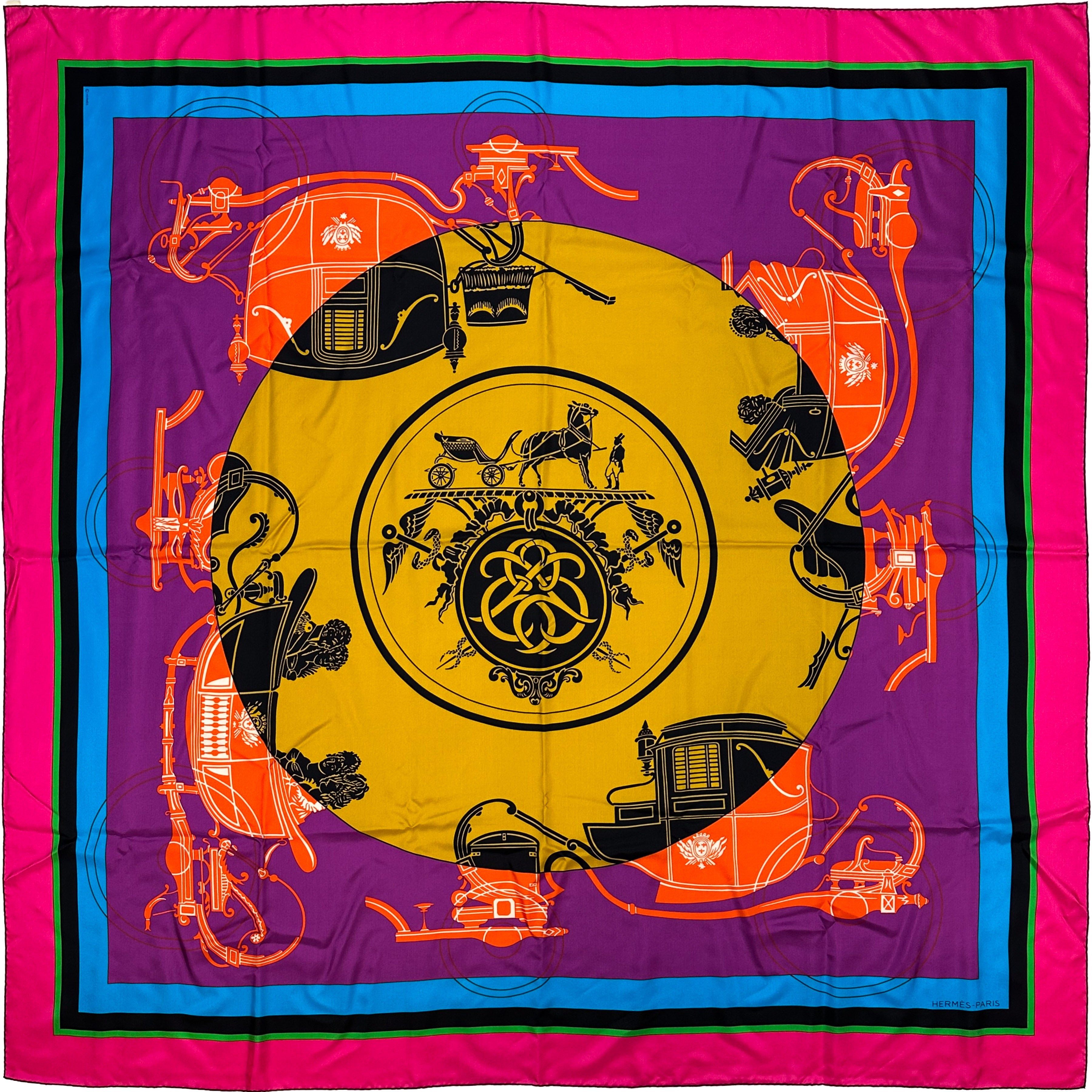 Hermès Ex-Libris Coloriage Silk 140