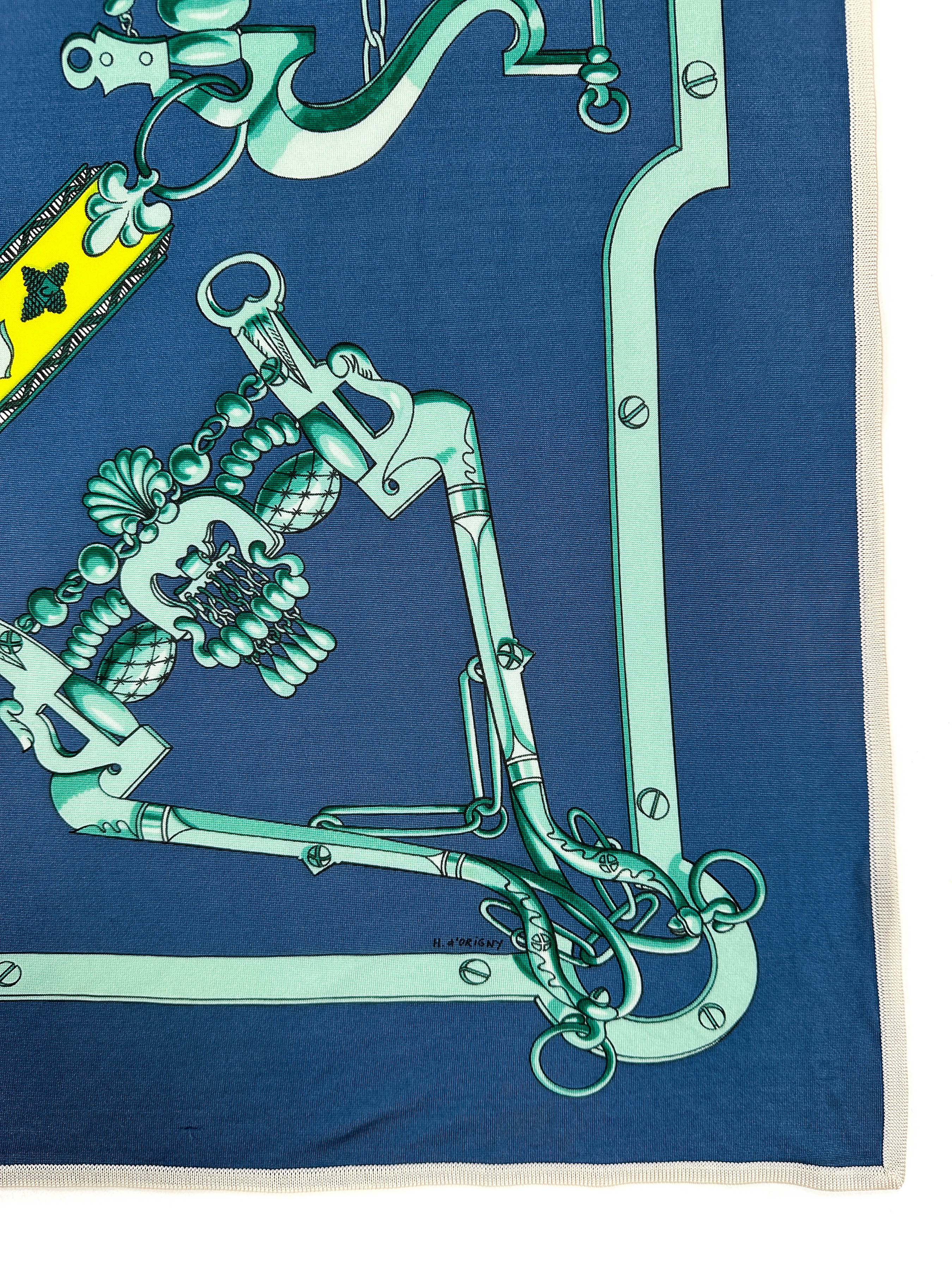 Hermès Mors et Gourmettes Silk Jersey 90