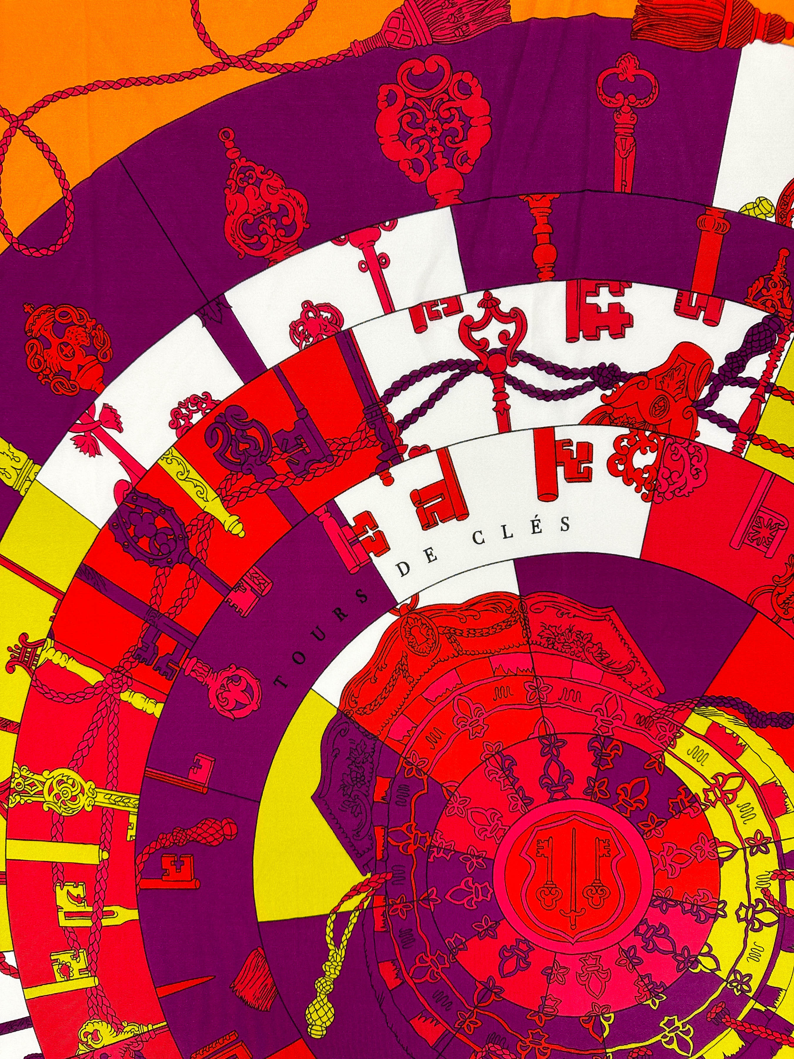 Hermès Tours de Clés Silk Jersey 90