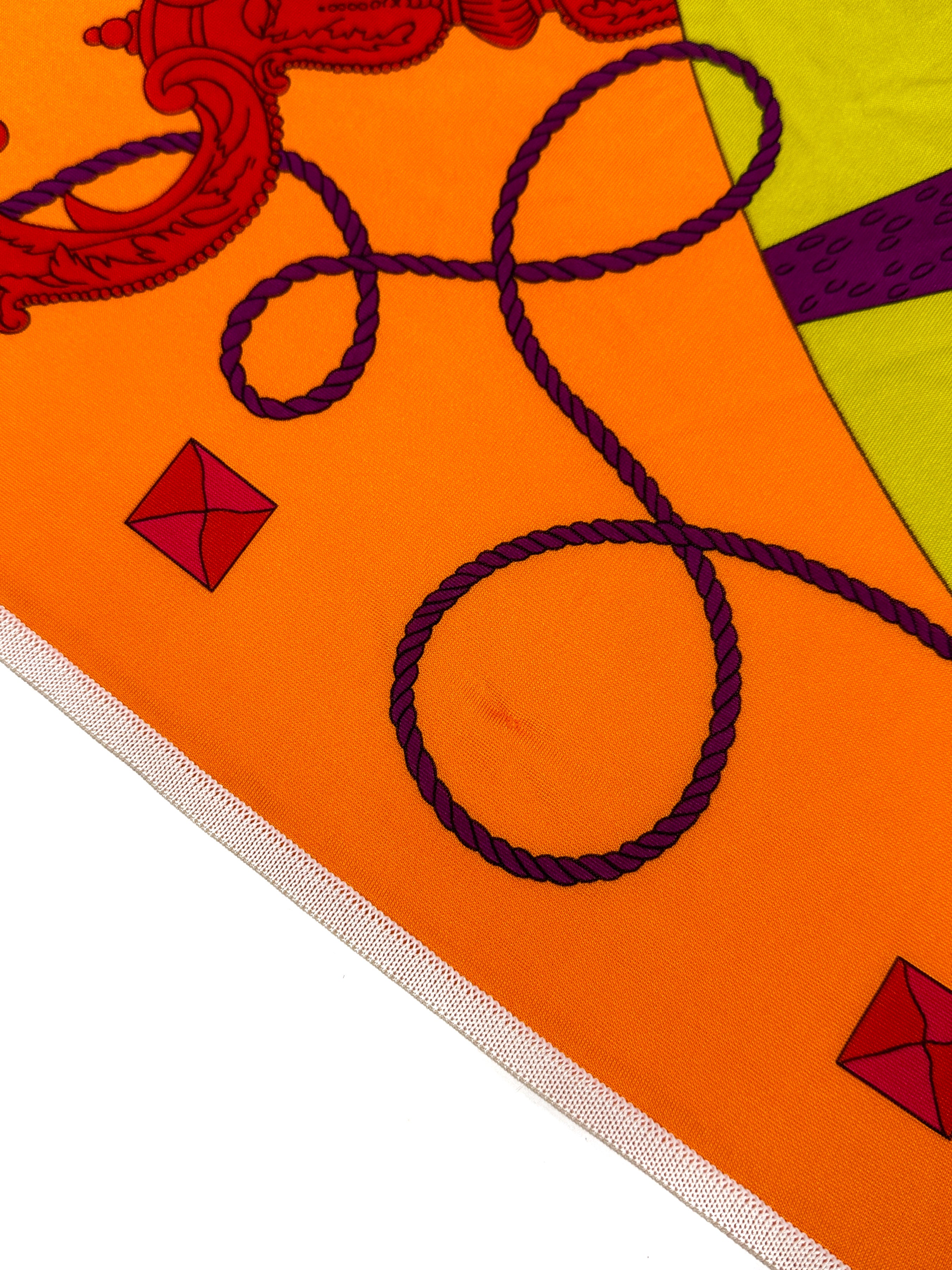 Hermès Tours de Clés Silk Jersey 90