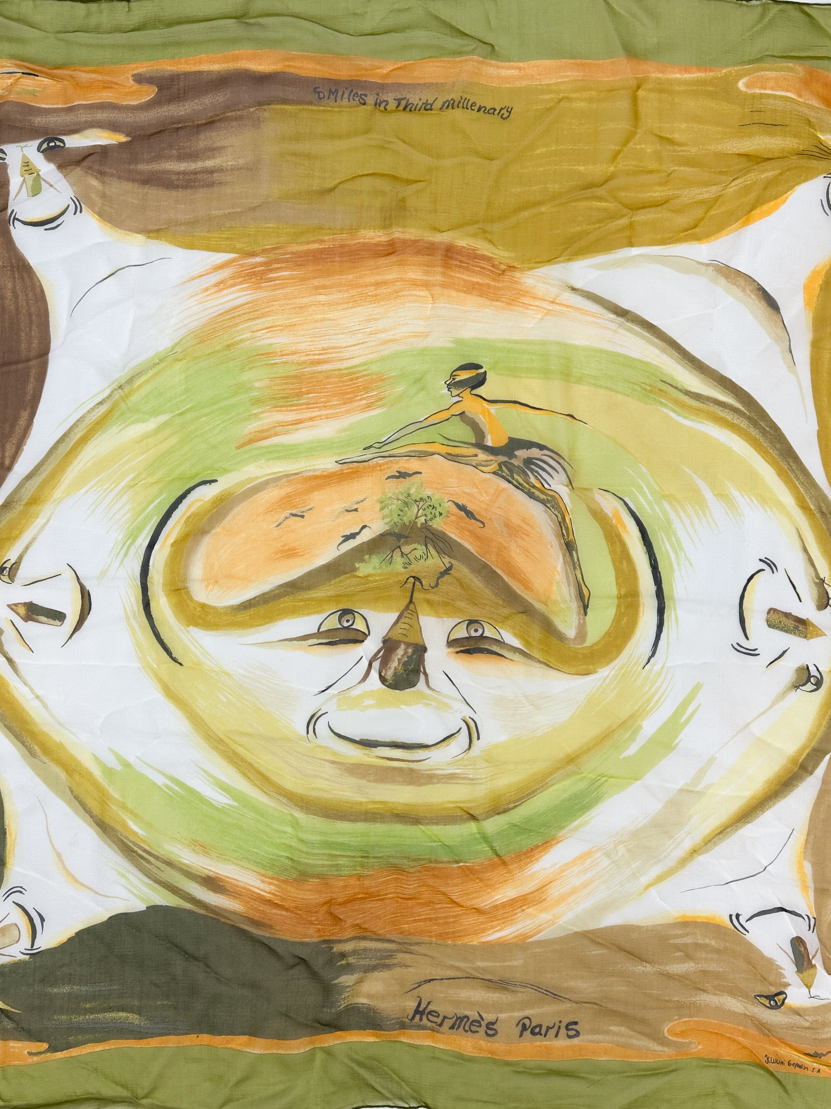 Hermès Smiles In Third Millenary Mousseline 90