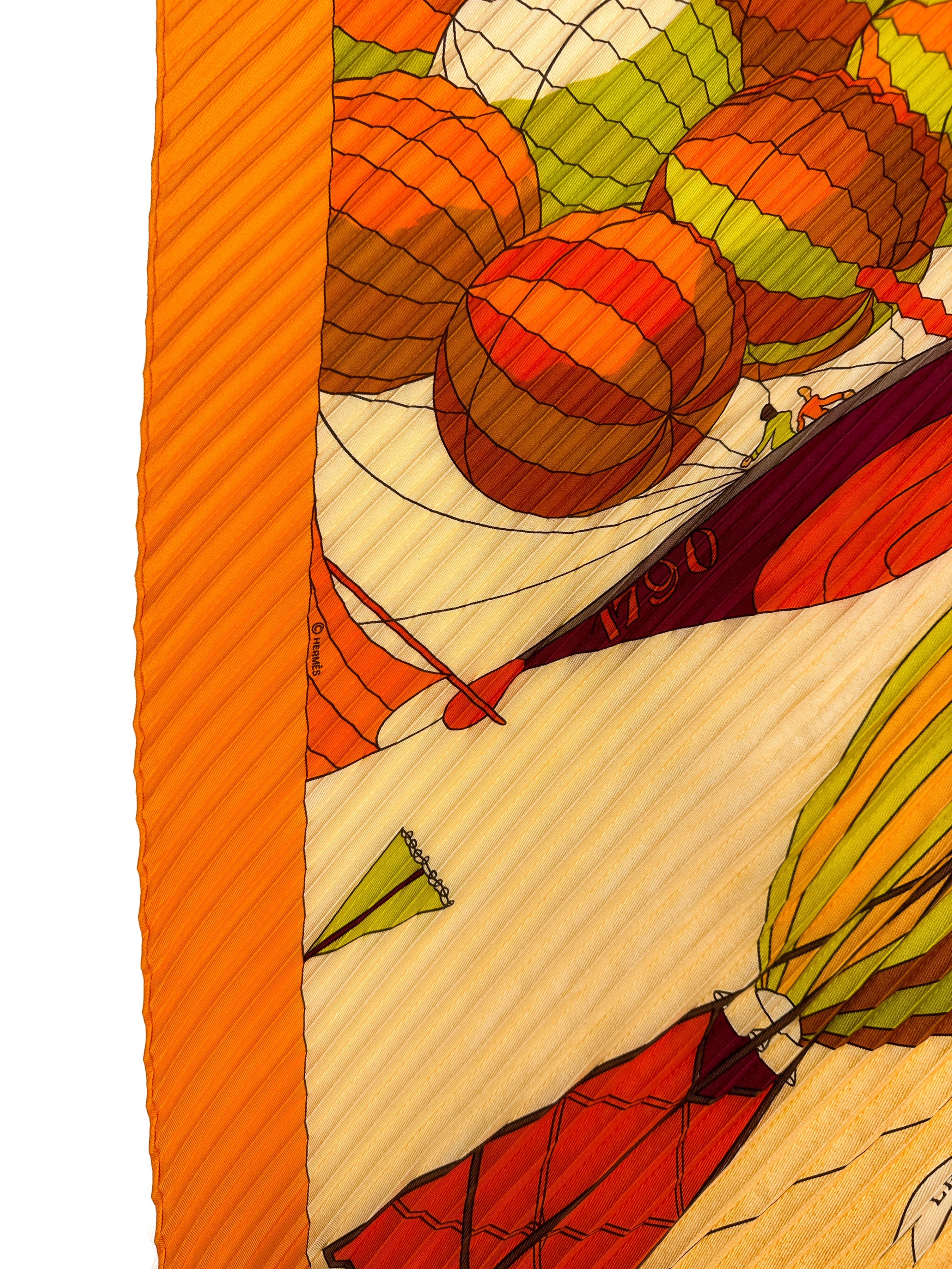 Hermès Folies du Ciel II Plissé 90