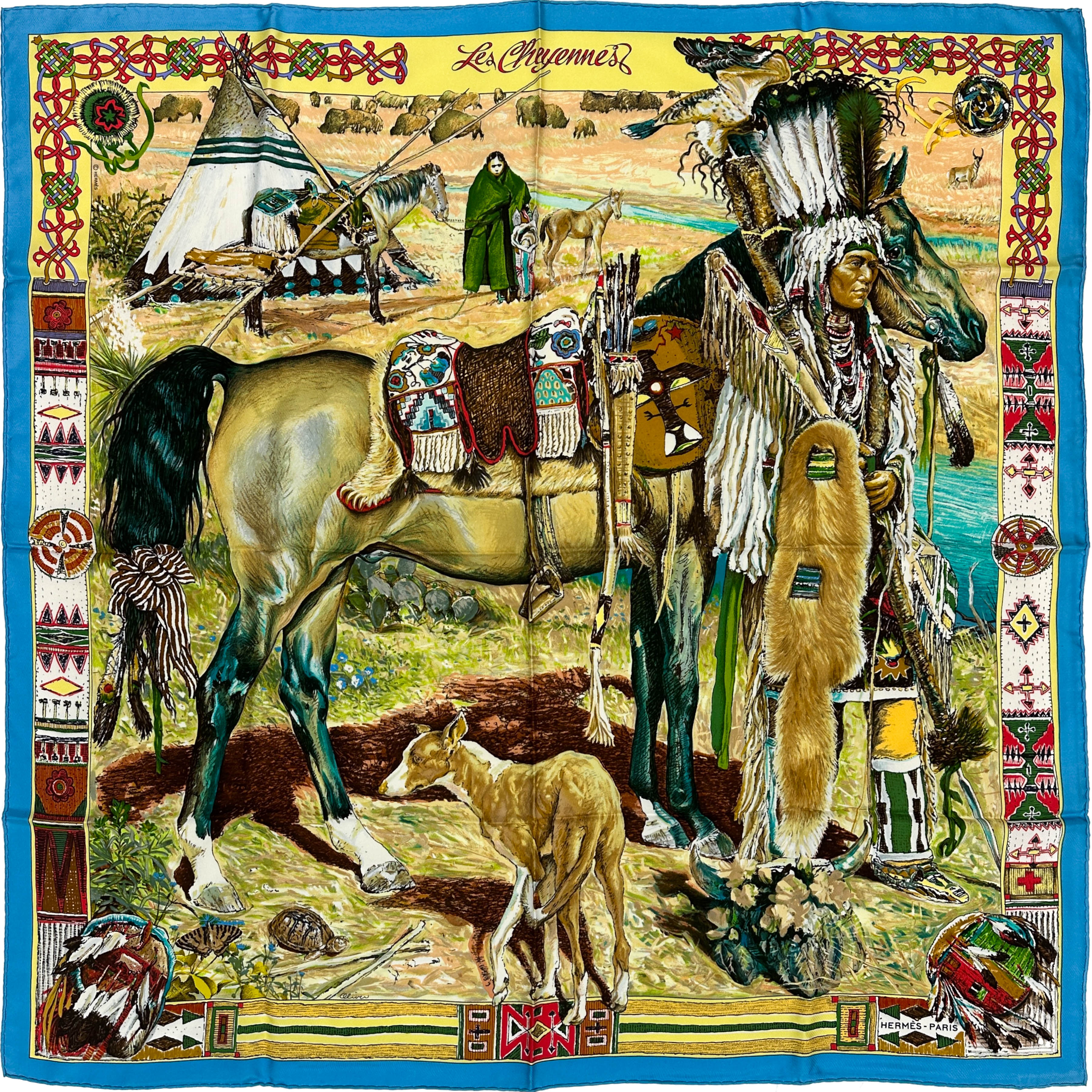 Hermès Les Cheyennes 90